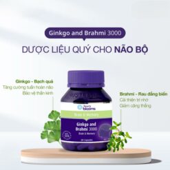 Alternative view of Viên Uống Henry Blooms Ginkgo & Brahmi 3000 Hỗ Trợ Tăng Cường Trí Nhớ & Tuần Hoàn Máu Não - Hộp 30 Viên/ Hộp 60 Viên