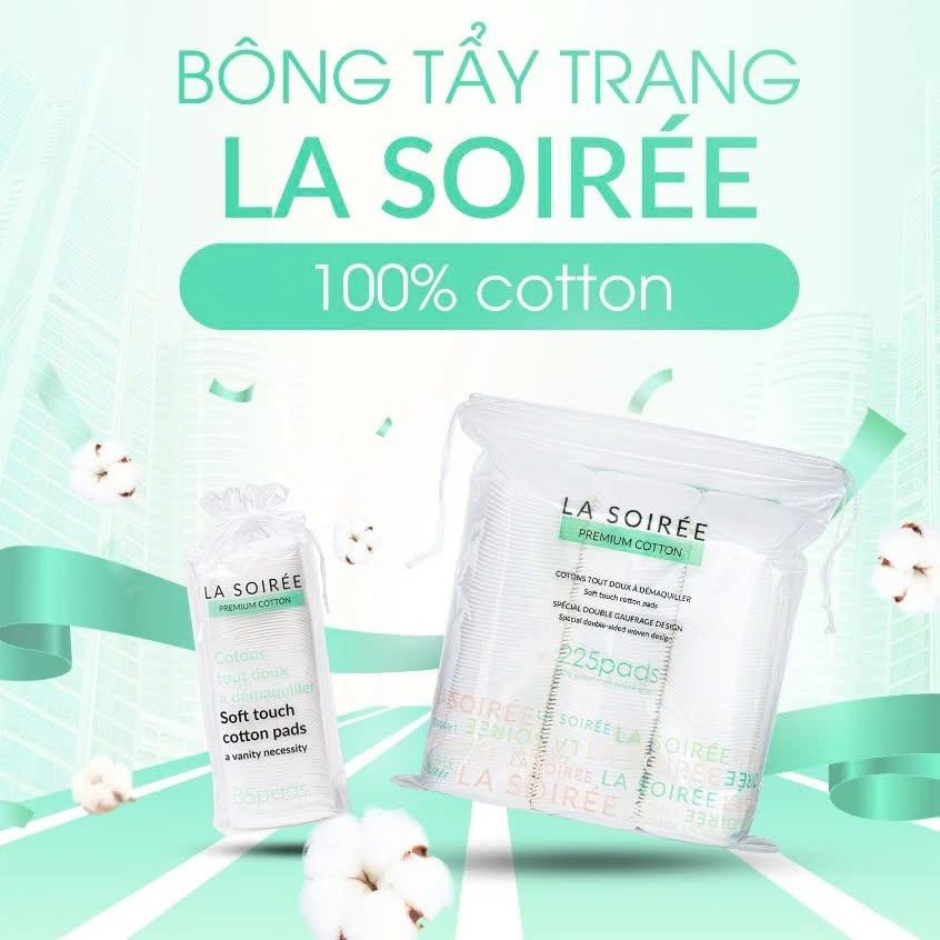 Bông Tẩy Trang La Soirée 100% Cotton Siêu Dai & Mềm Mịn Gói Đơn - Image 2