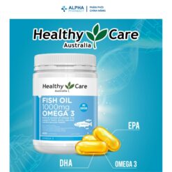Alternative view of Viên Uống Omega 3 1000mg Healthy Care Dầu Cá Hỗ Trợ Tim Mạch, Não Bộ & Thị Lực - Lọ 400 Viên