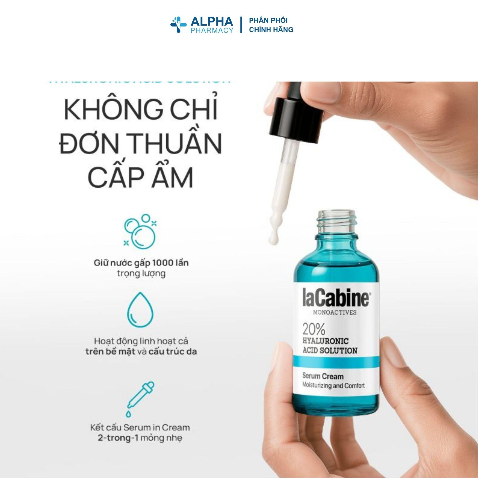 Serum LaCabine 20% Hyaluronic Acid Solution Dưỡng Ẩm Sâu, Làm Mịn Da – 30ml - Image 3