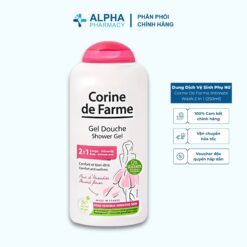 Dung Dịch Vệ Sinh Phụ Nữ Corine De Farme Intimate Wash 2 In 1 Làm Sạch Toàn Thân & Vùng Kín – 250ml