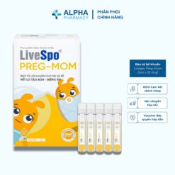 Bào Tử Lợi Khuẩn LiveSpo Preg-Mom Hỗ Trợ Giảm Táo Bón, Tiêu Chảy & Kích Thích Ăn Ngon Cho Mẹ Và Bé - H/20 Ống