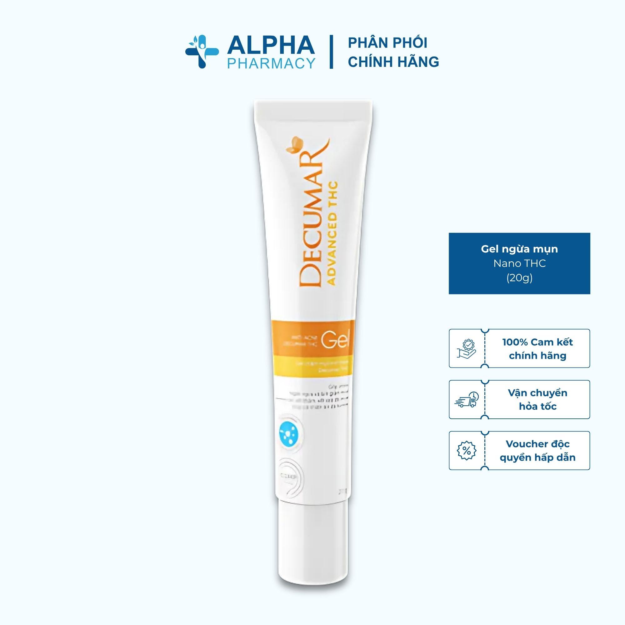 Gel Ngừa Mụn Decumar Nano THC Giảm Mụn Sưng Viêm, Ngừa Thâm – 20g