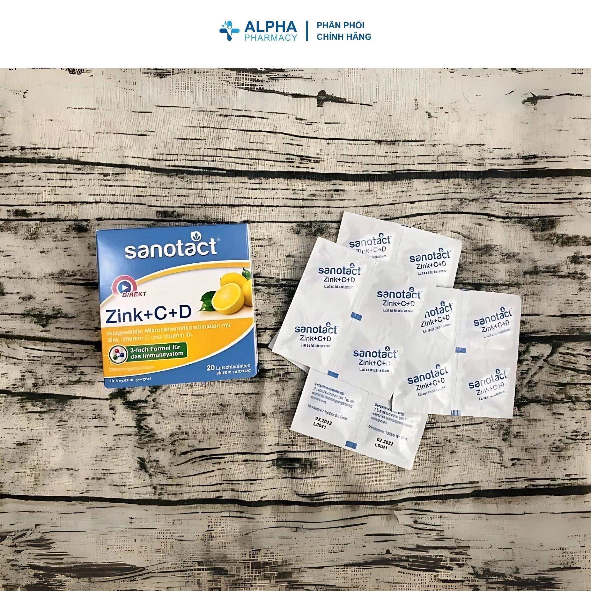 Viên Uống Tăng Cường Miễn Dịch Sanotact Zink + C + D – Hộp 20 Viên - Image 3
