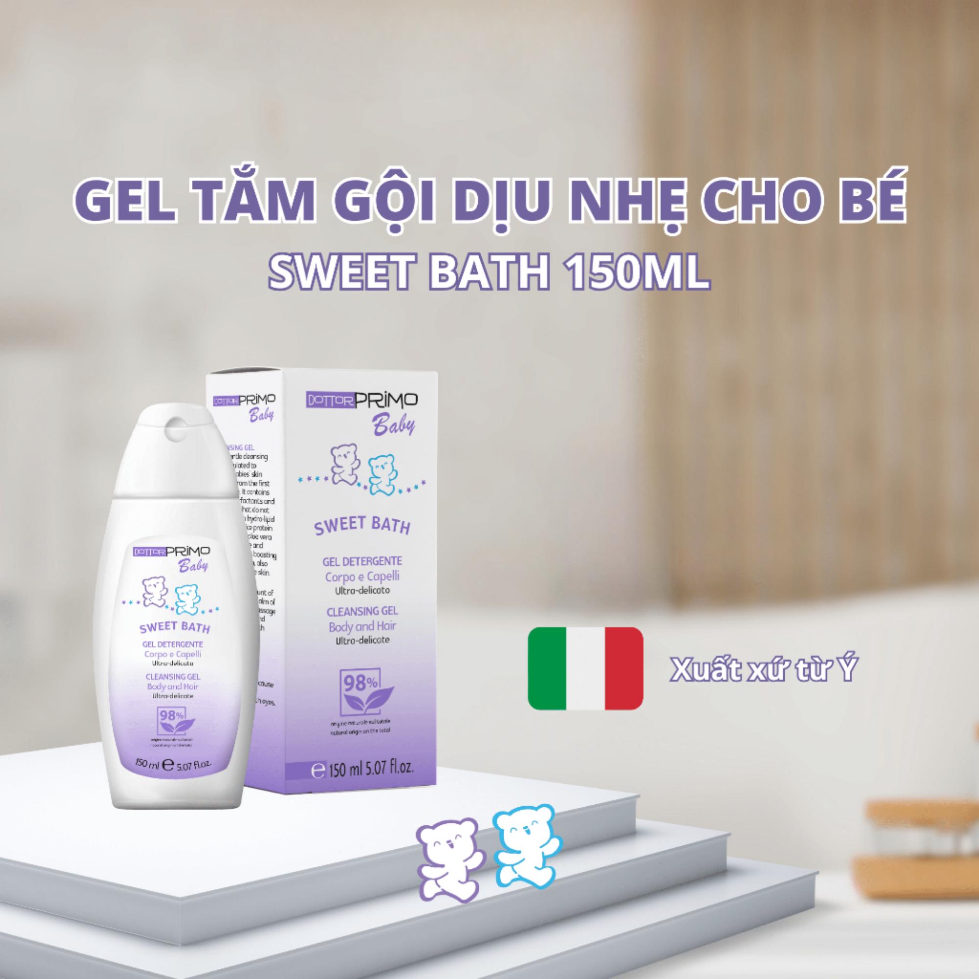 Gel Tắm Gội Toàn Thân DottorPrimo Sweet Bath Dịu Nhẹ Cho Bé - 150ml - Image 4