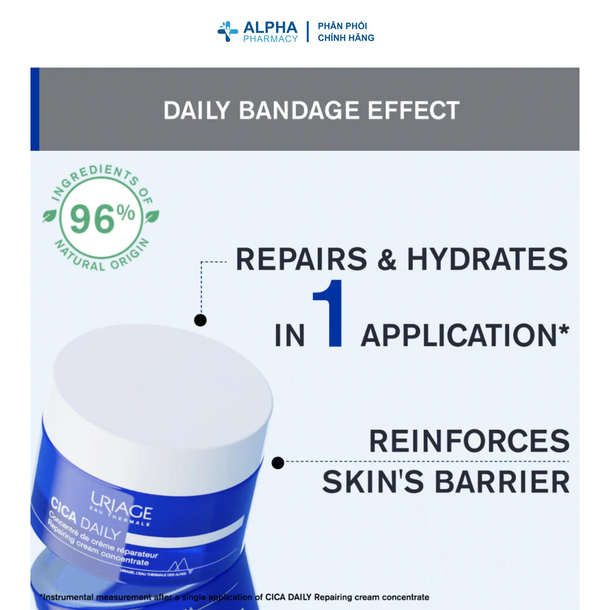 Kem Dưỡng Uriage Cica Daily Repairing Concentrate Làm Dịu & Phục Hồi Da – 50ml - Image 4