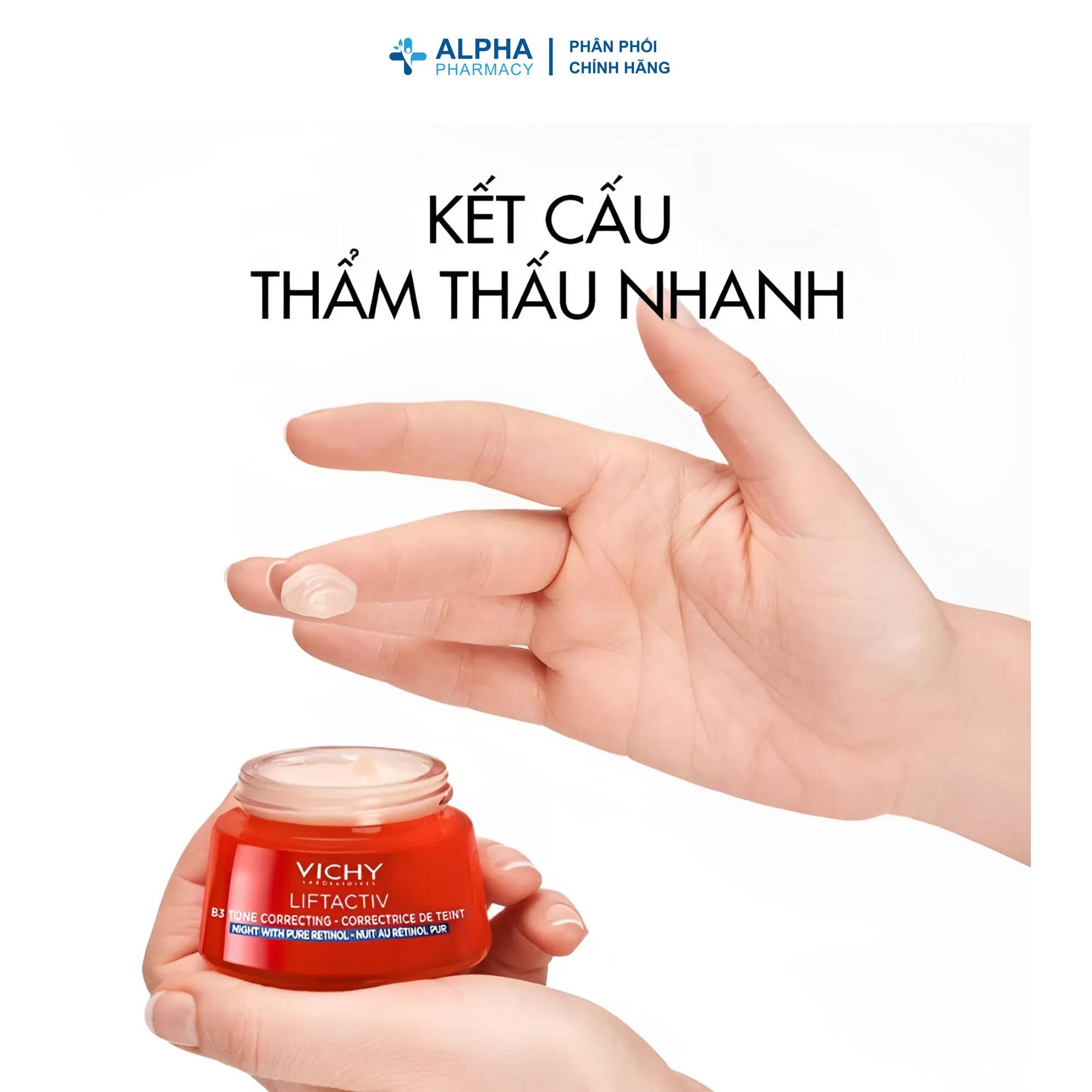 Kem Dưỡng Vichy Liftactiv B3 Pure Retinol Làm Mờ Thâm Nám & Sáng Da Ban Đêm – 50ml - Image 5