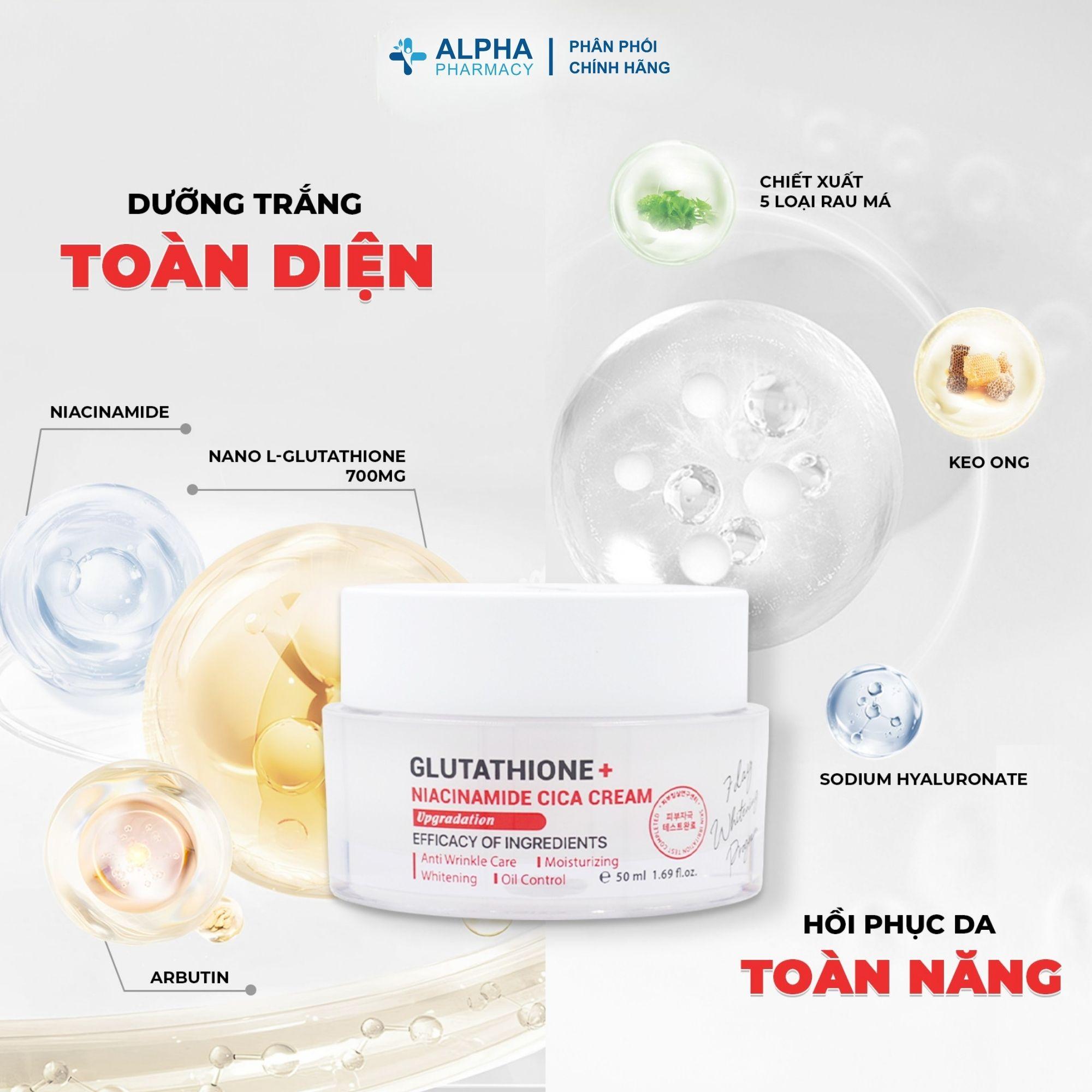 Kem Dưỡng Trắng Angel's Liquid Glutathione+ Niacinamide Cica Cream - 50ml - Image 5