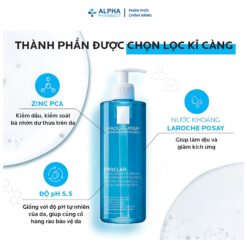 Alternative view of Gel Rửa Mặt La Roche-Posay Effaclar Làm Sạch Dịu Nhẹ Cho Da Dầu & Nhạy Cảm – 50ml/400ml