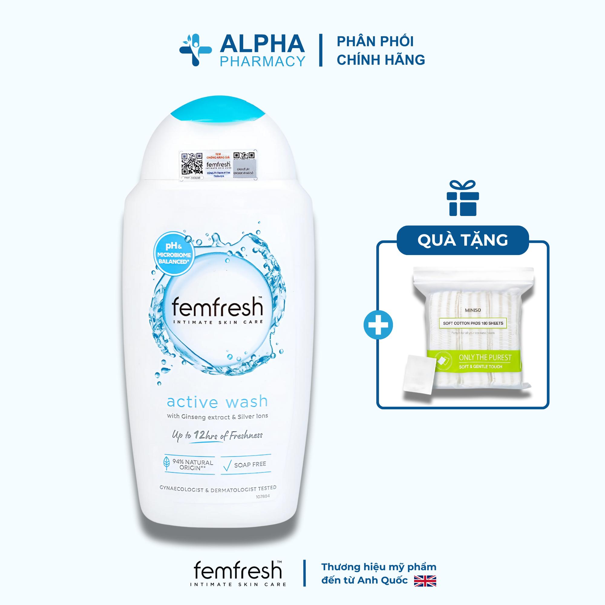 Dung Dịch Vệ Sinh Phụ Nữ Femfresh Active Wash Khử Mùi & Làm Sạch Năng Động – 250ml