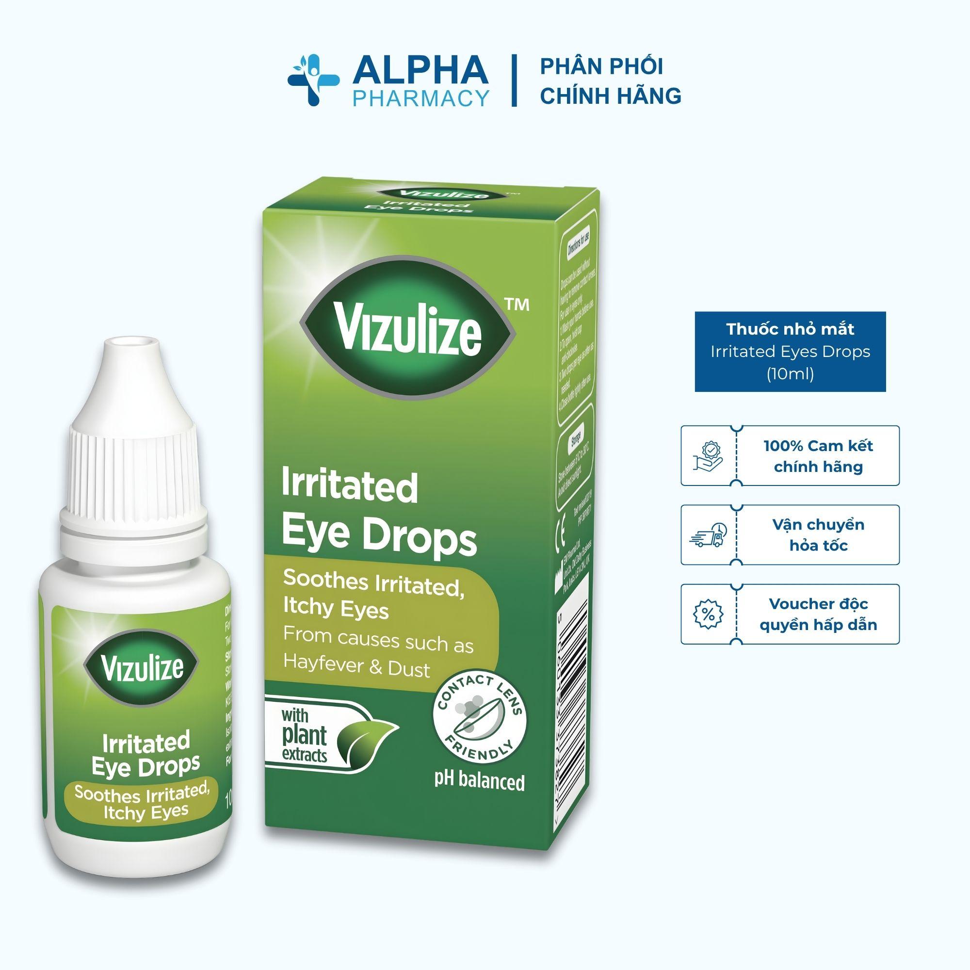 Vizulize Irritated Eyes Drops Giảm Đỏ Và Cay Mắt - 10ml