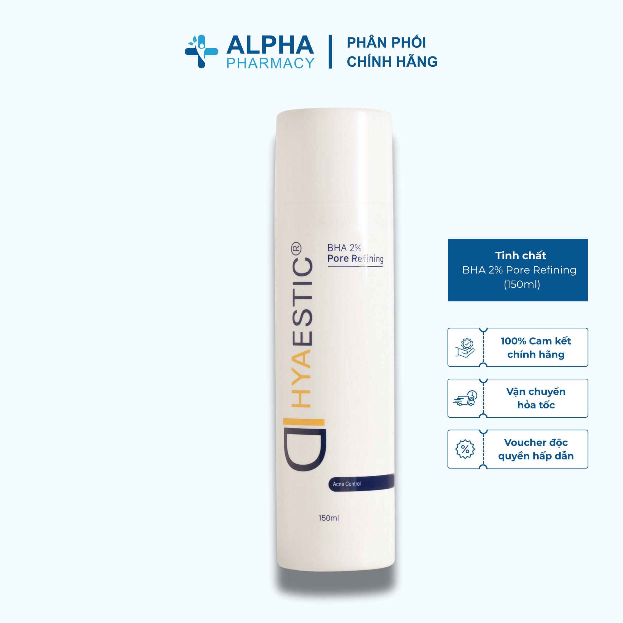 Toner Hỗ Trợ Giảm Mụn Làm Sạch Bã Nhờn Hyaestic BHA 2% Pore Refining - 150ml