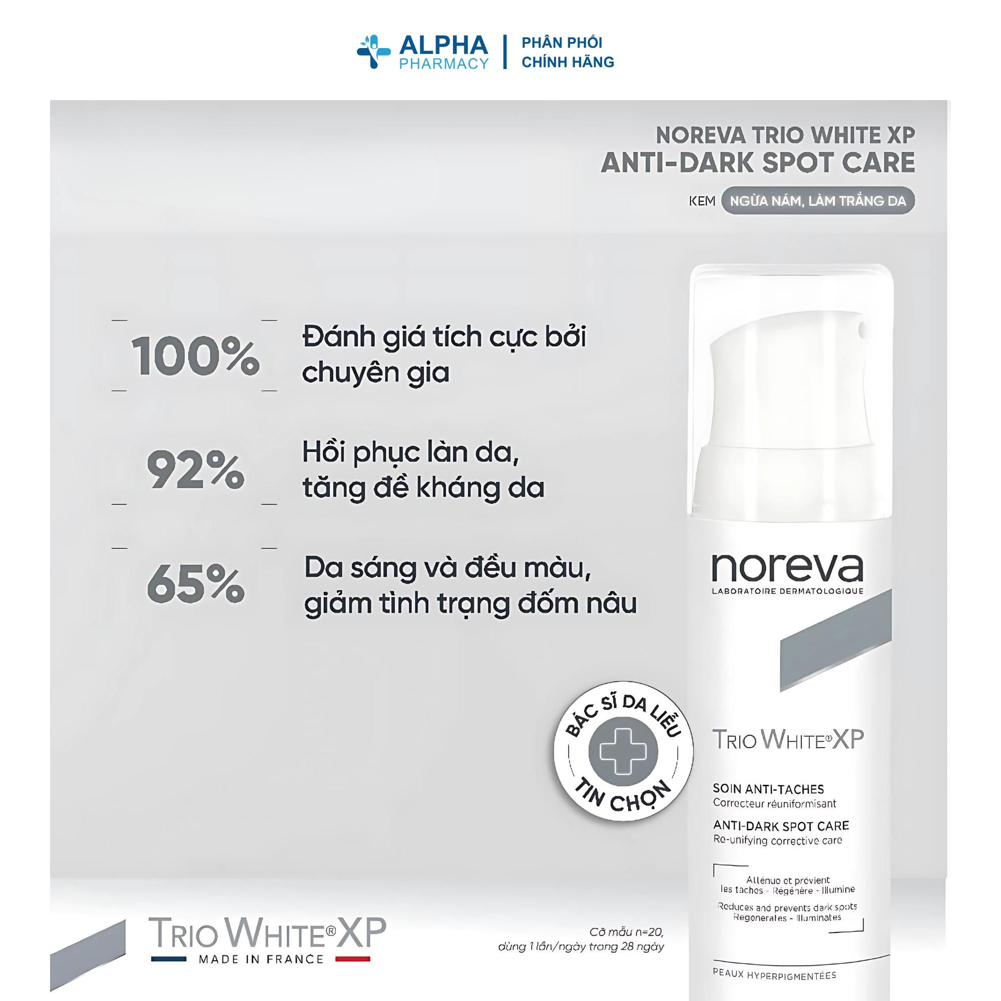 Kem Dưỡng Trắng Da & Mờ Nám Noreva Trio White XP Anti-Dark Spot – 30ml - Image 4