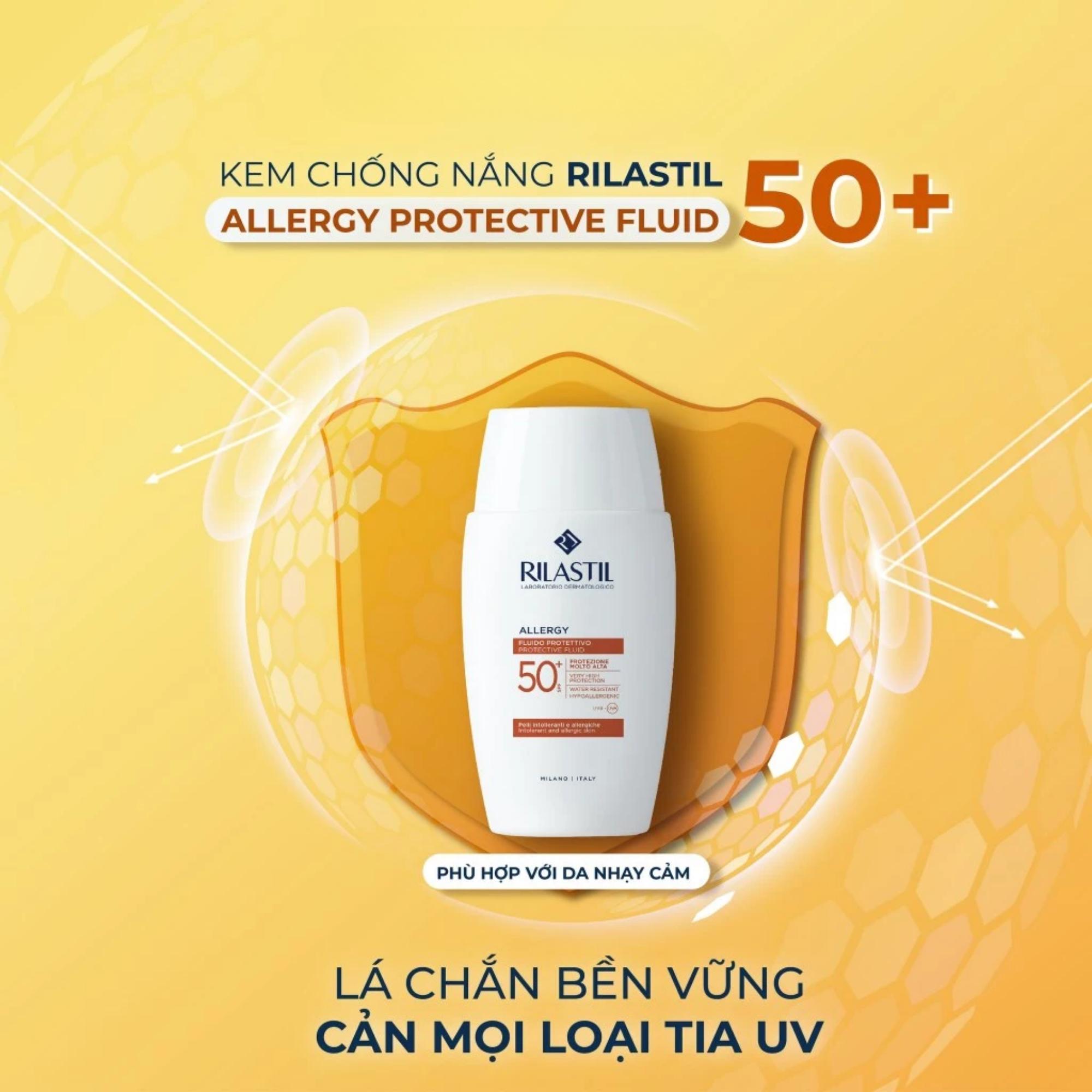 Kem Chống Nắng Cho Da Nhạy Cảm Rilastil Allergy Protector Fluid 100 – SPF 50+ PA++++ – 50ml - Image 4