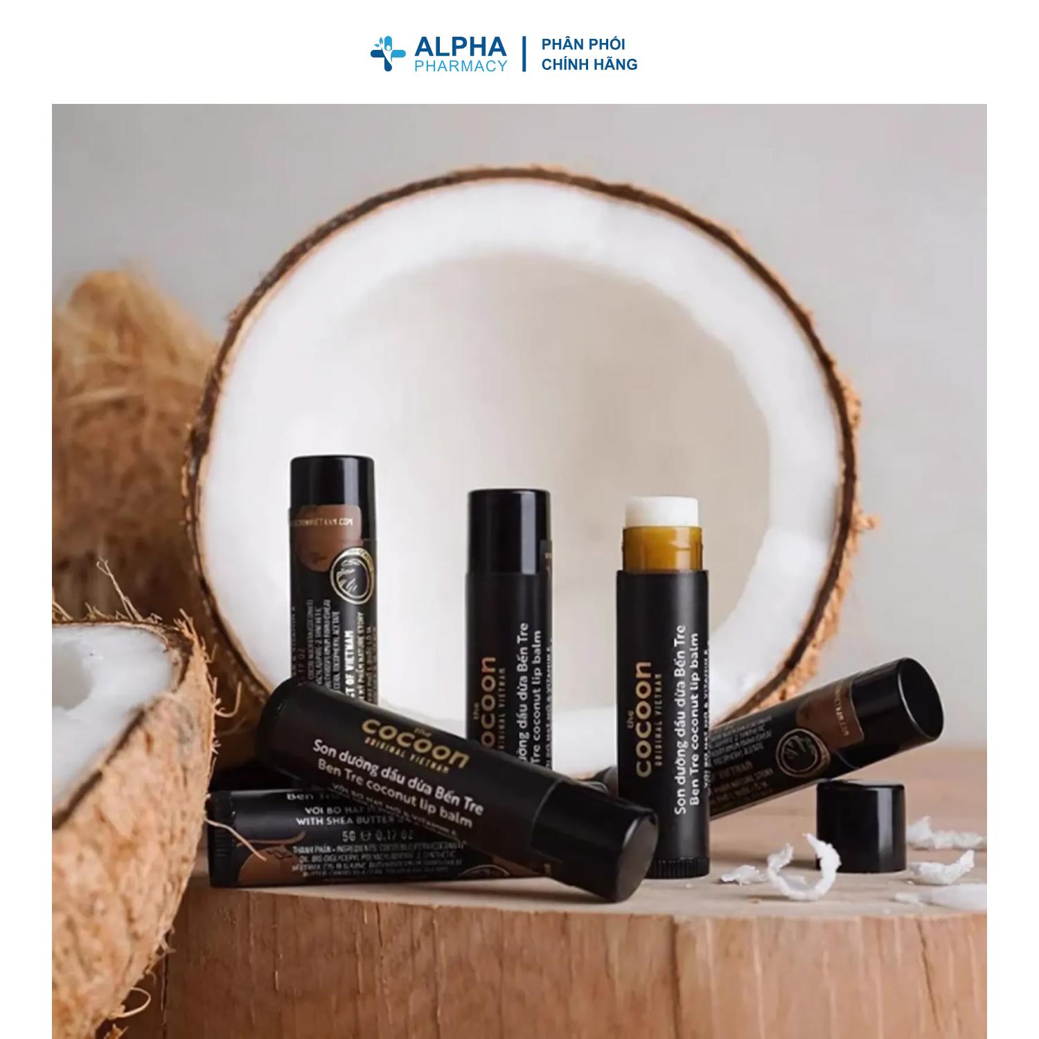 Son Dưỡng Dừa Cocoon Bến Tre Dưỡng Môi Mềm Mịn – 5g - Image 3