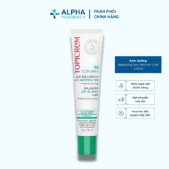 Kem Dưỡng Topicrem AC Control Balancing Anti-Blemish Care Cho Da Dầu, Da Hỗn Hợp Và Da Mụn - 40ml