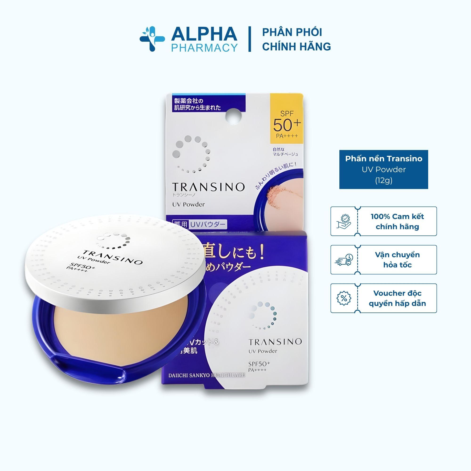 Phấn Nền UV Transino Dưỡng Trắng, Chống Nắng Tự Nhiên – 12g