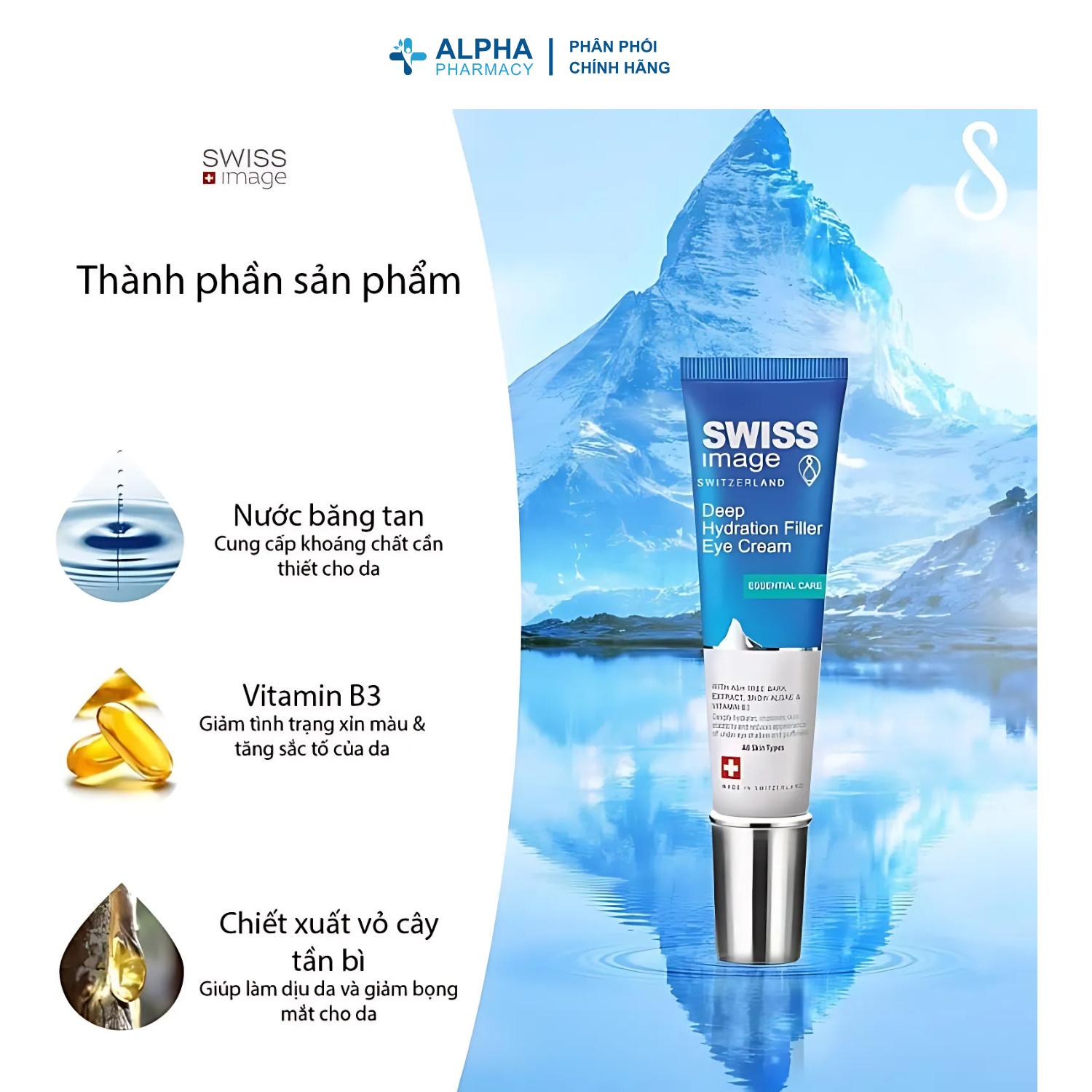 Kem Dưỡng Mắt Swiss Image Deep Hydration Filler Eye Cream Giảm Nhăn & Ngăn Ngừa Lão Hóa – 15ml - Image 4