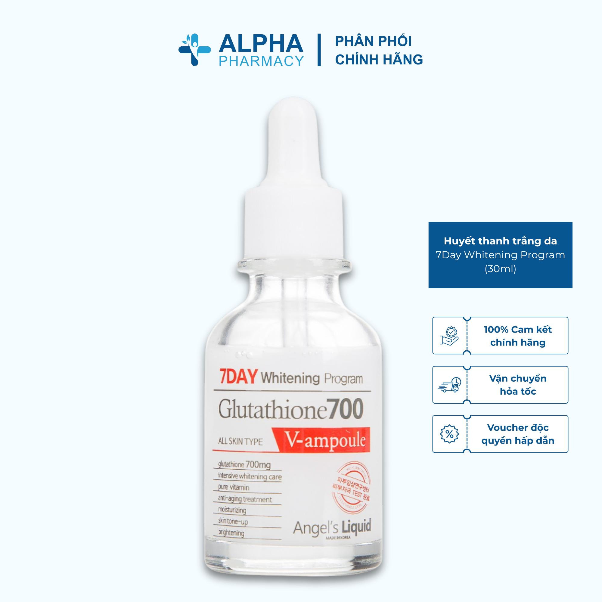 Huyết Thanh Trắng Da Angel's Liquid 7Day Whitening Program Glutathione 700 V-Ample