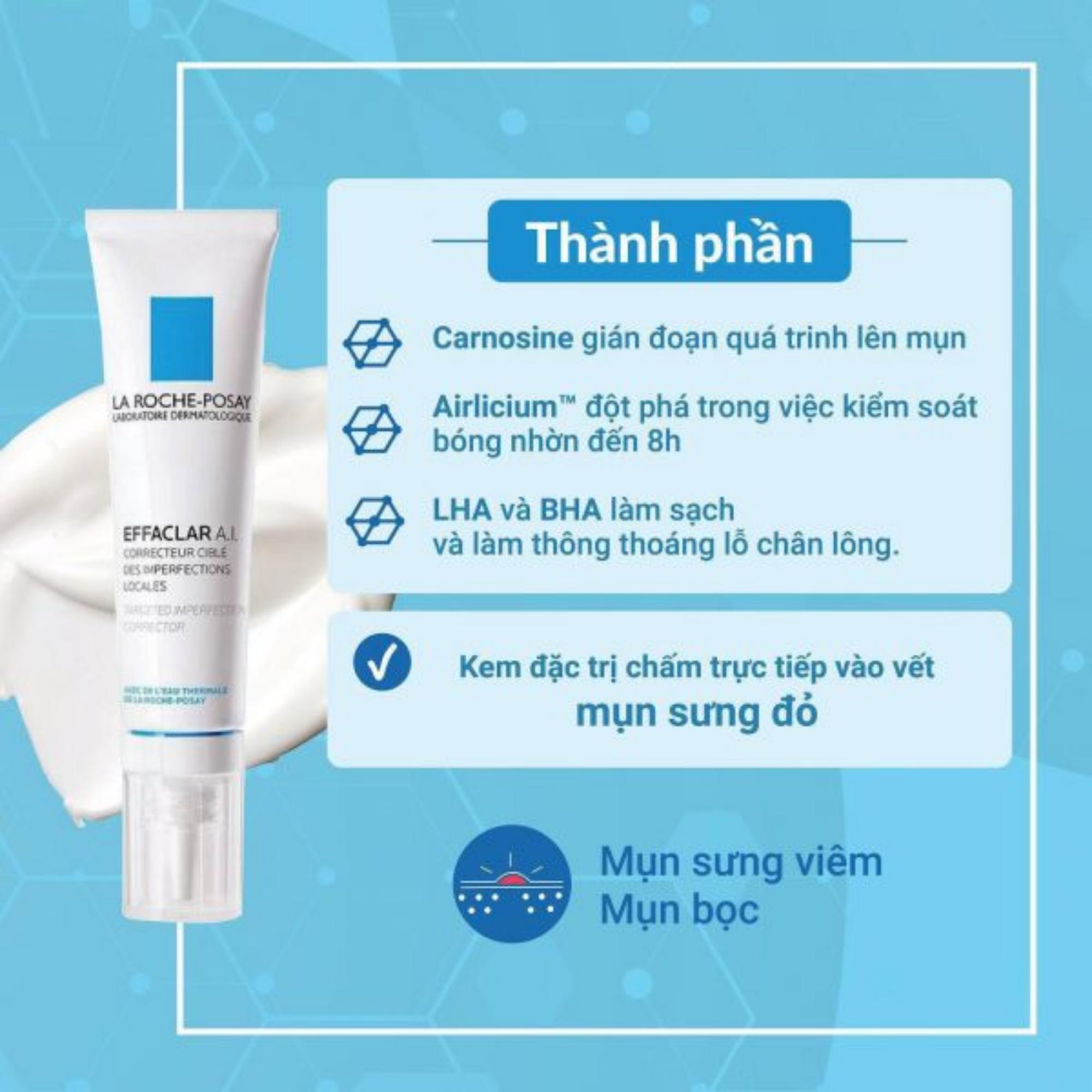 Kem Giúp Giảm Mụn La Roche-Posay Effaclar A.I. Chuyên Biệt – 15ml - Image 3
