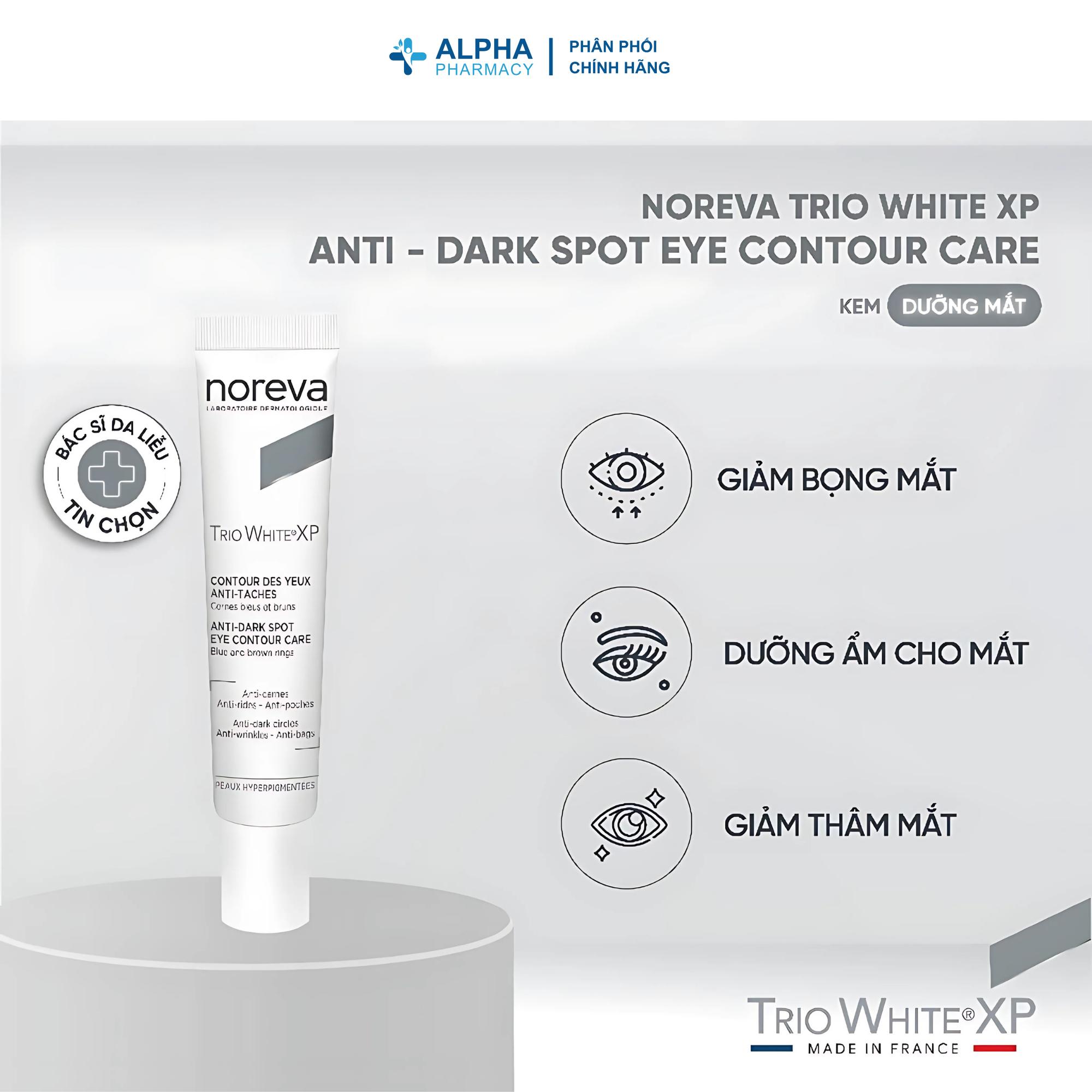 Kem Dưỡng Mắt Noreva Trio White XP Làm Sáng & Giảm Quầng Thâm – 10ml - Image 2