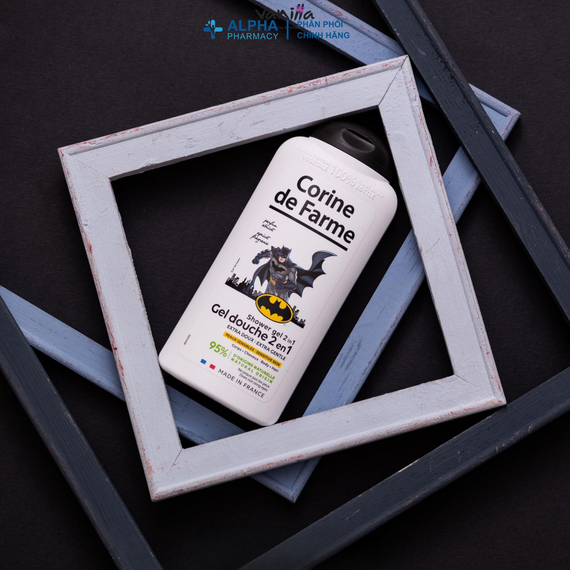 Gel Gội Và Tắm Bé Corine De Farme Shower Gel 2 In 1 Batman Hương Quả Mơ – 300ml - Image 4