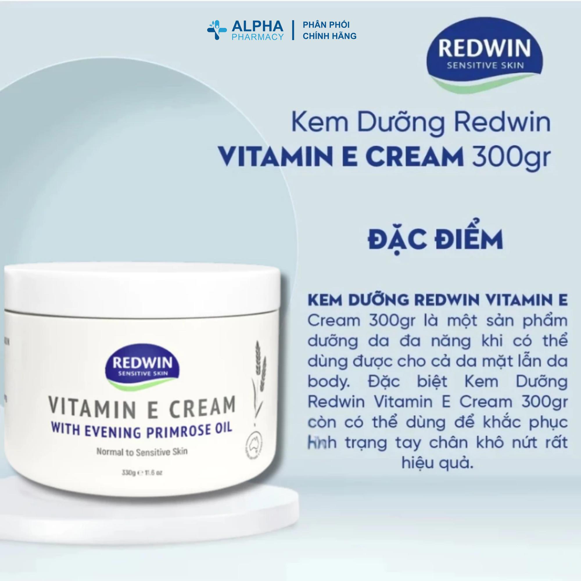 Kem Dưỡng Trắng & Dưỡng Ẩm Toàn Thân Redwin Vitamin E & EPO Cream – 330g - Image 2