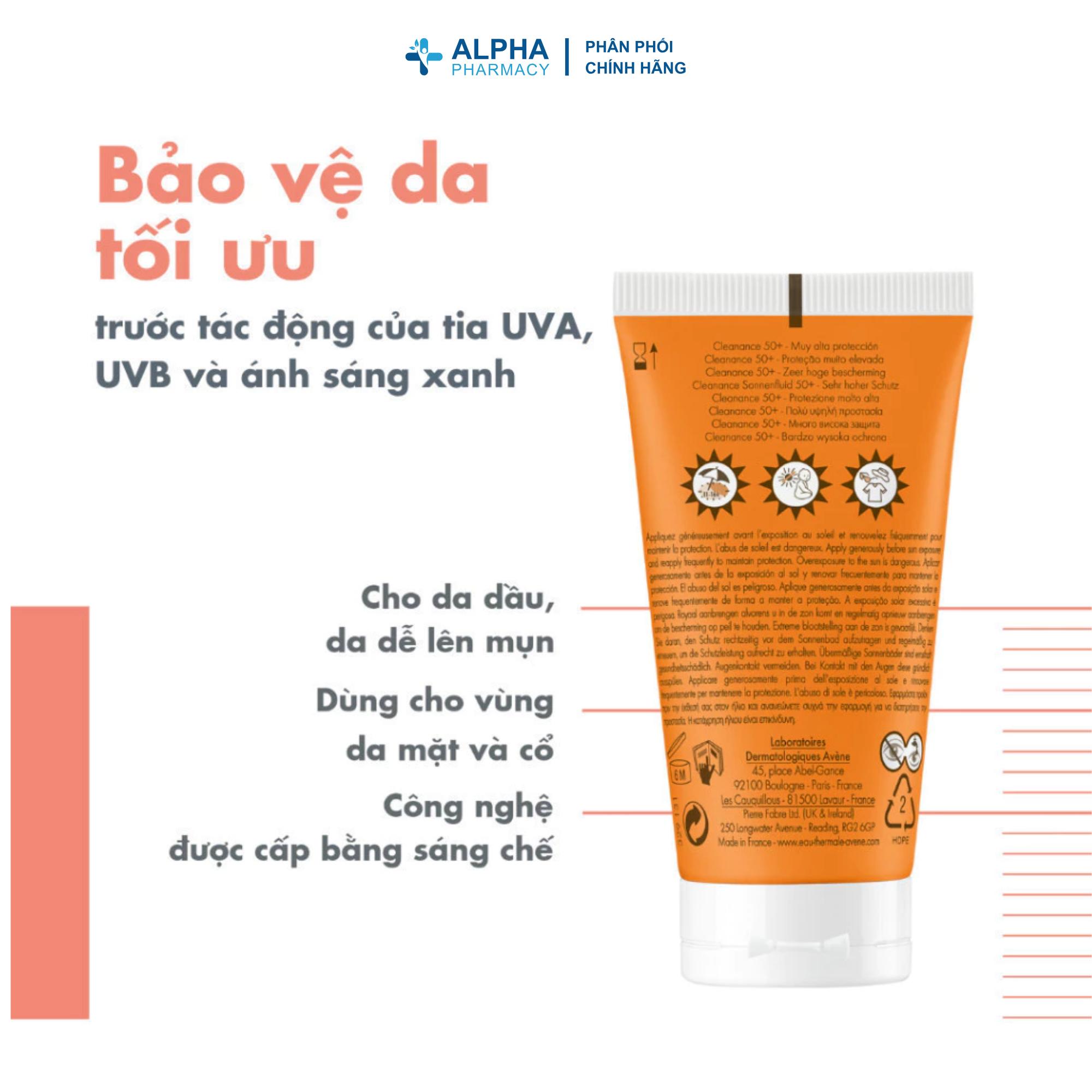 Sữa Chống Nắng Avene High Protection Cleanance SPF 50+ Blue Light Bảo Vệ Quang Phổ Rộng Cho Da Dầu Mụn - 50ml - Image 4