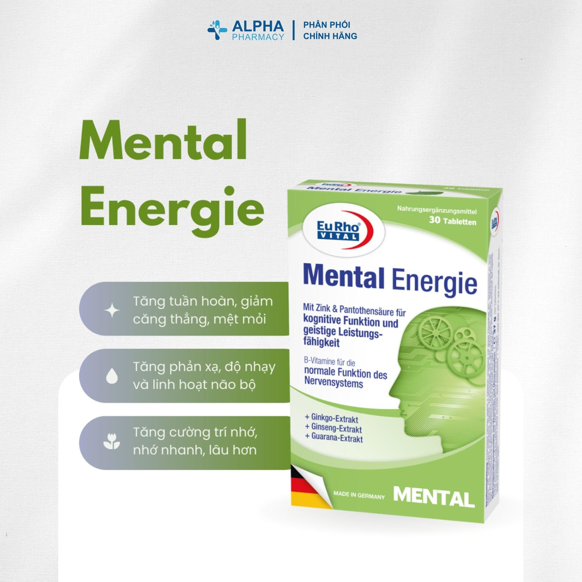 Thực Phẩm Bảo Vệ Sức Khỏe EuRho Vital Mental Energie Cải Thiện Trí Nhớ, Duy Trì Chức Năng Não Bộ Khỏe Mạnh - Image 2