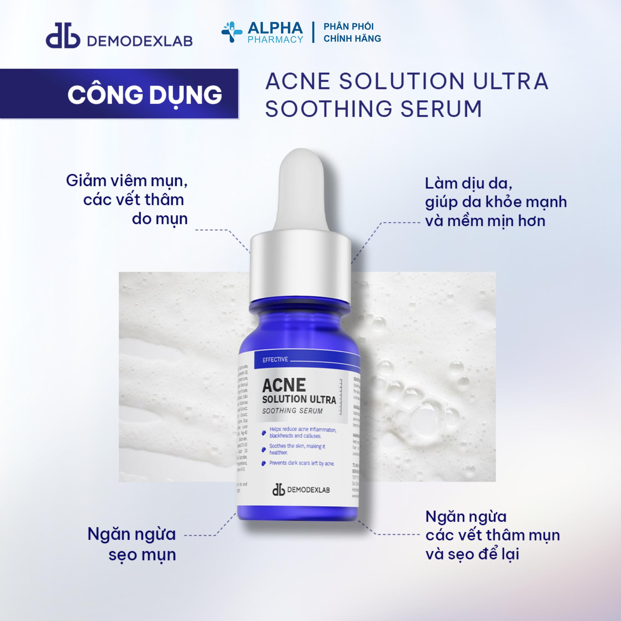 Serum Mụn Demodexlab Acne Solution Ultra Soothing - Giảm Mụn & Phục Hồi Da - 30ml - Image 3