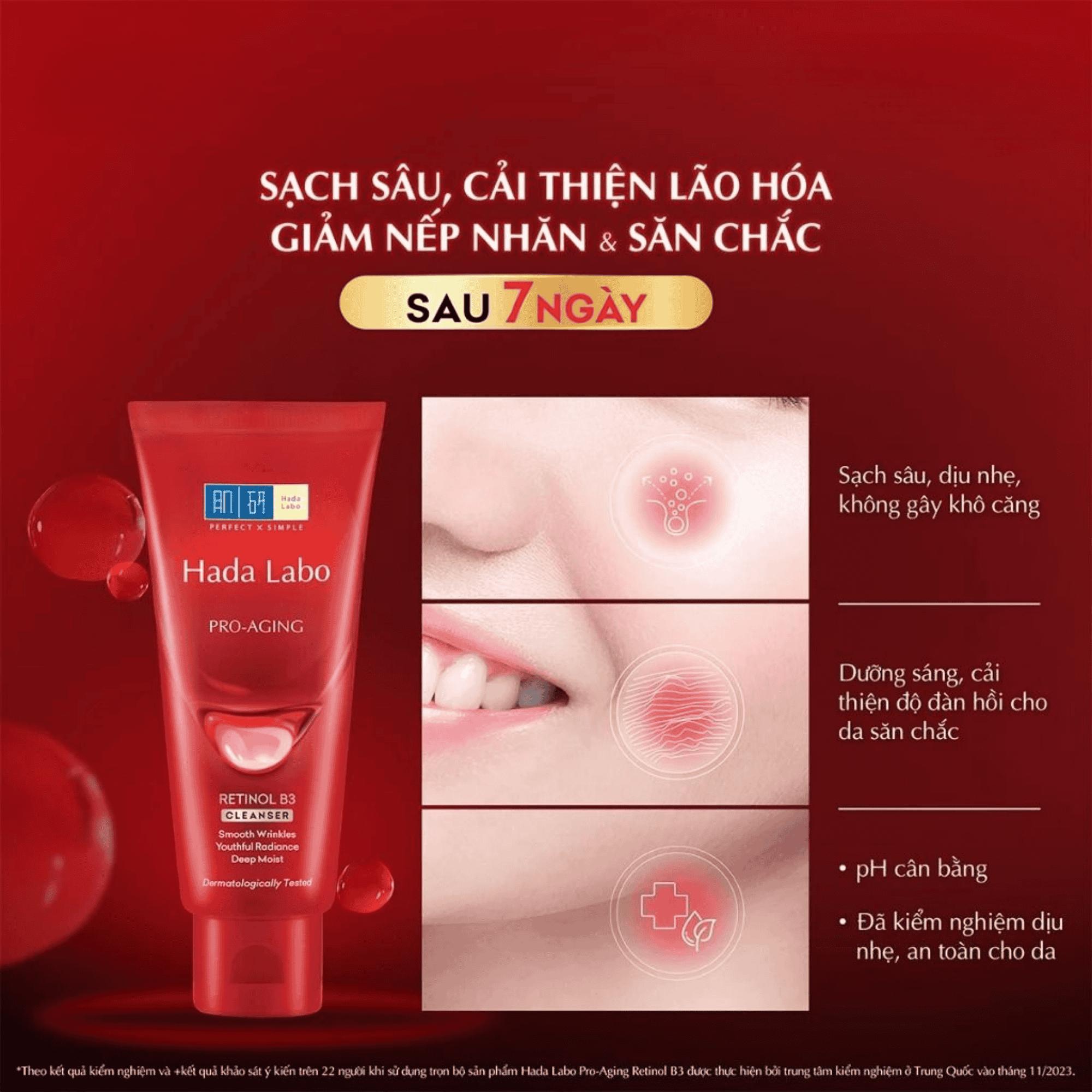 Sữa Rửa Mặt Chống Lão Hóa Hada Labo Pro Anti-Aging Cleanser – 80g - Image 4