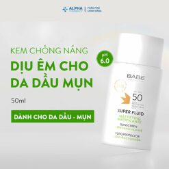 Alternative view of Kem Chống Nắng Cho Da Dầu Mụn Babé Super Fluid Mattifying Sunscreen SPF50 - 50ml