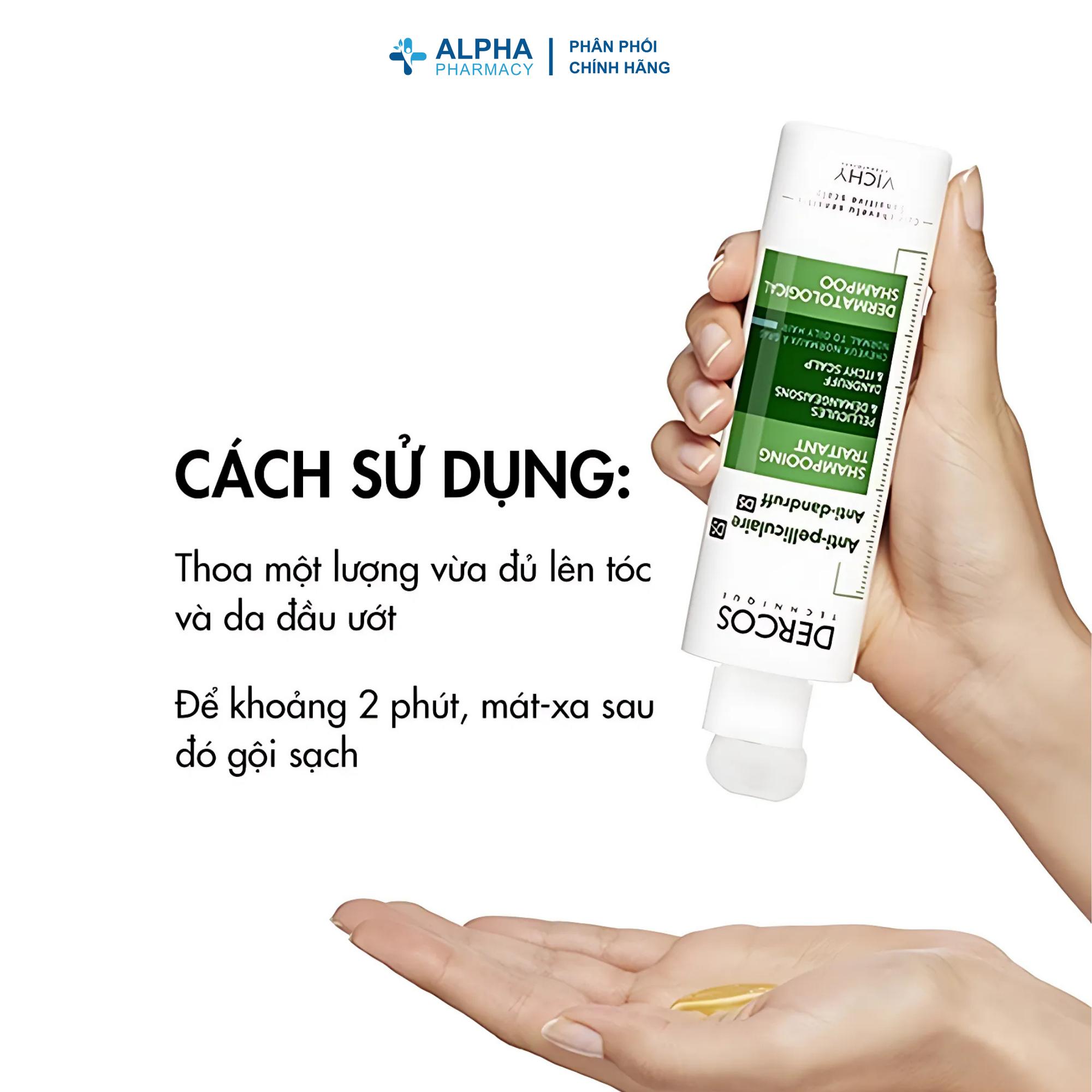Dầu Gội Vichy Dercos Technique Dandruff Shampoo Giảm Gàu & Ngứa Da Đầu Cho Da Dầu & Da Thường – 50ml/200ml - Image 3