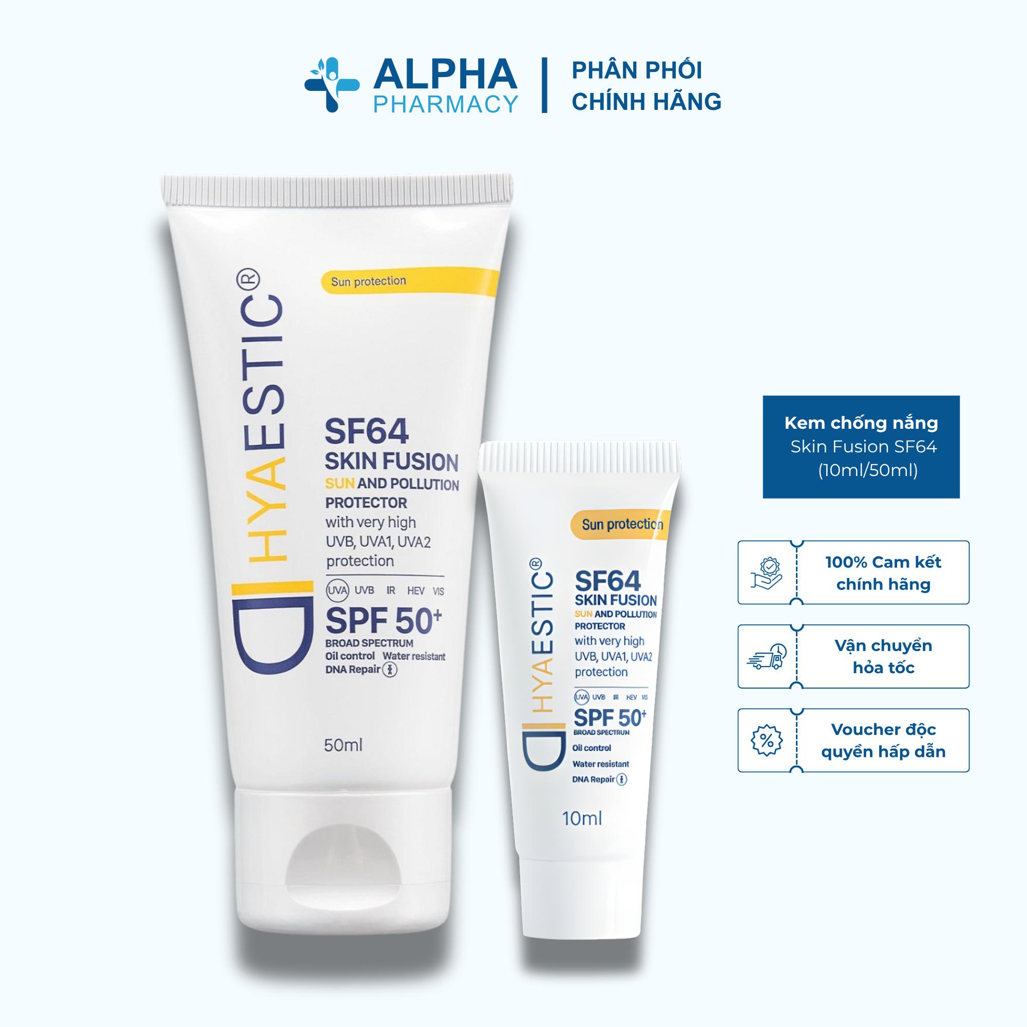 Kem Chống Nắng Bảo Vệ Tối Đa Hyaestic Skin Fusion SF64 Sun And Pollution Protector SPF50+ - 10ml/50ml