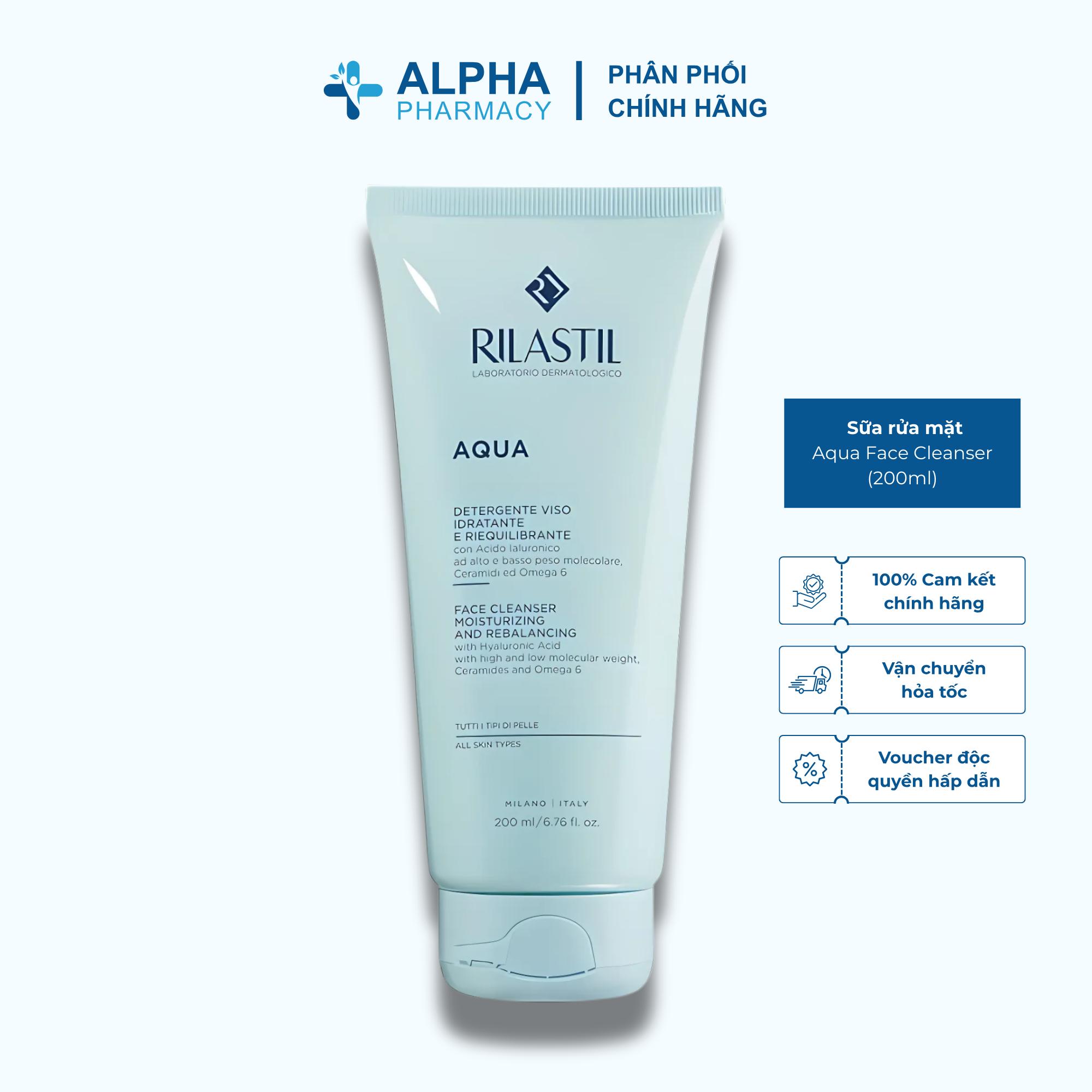 Sữa Rửa Mặt Rilastil Aqua Face Cleanser Làm Sạch & Dưỡng Ẩm Da - 200ml