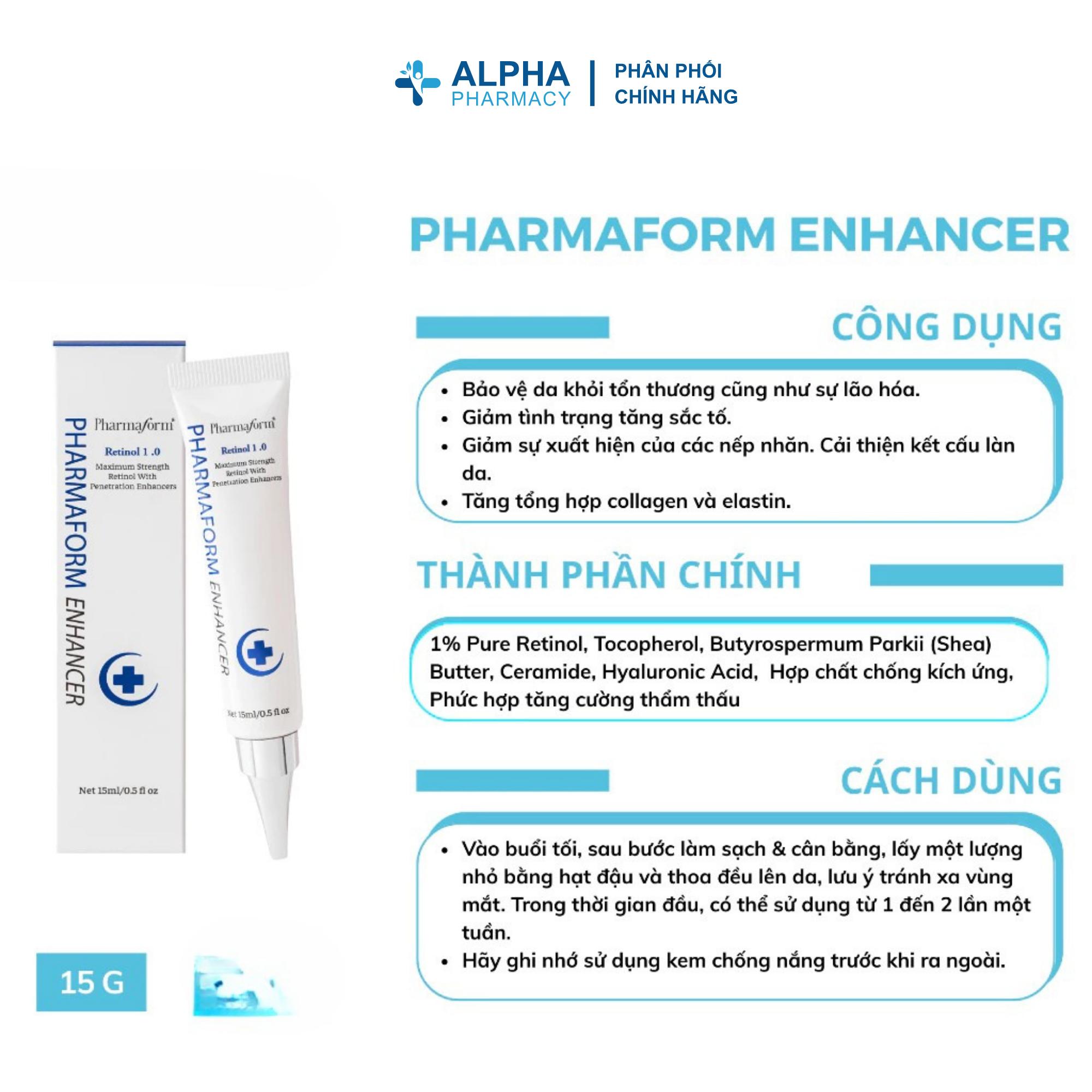 Tinh Chất Pharmaform Retinol 1% Enhancer Ngừa Lão Hóa, Giảm Nếp Nhăn, Làm Sáng Da - 20g - Image 3