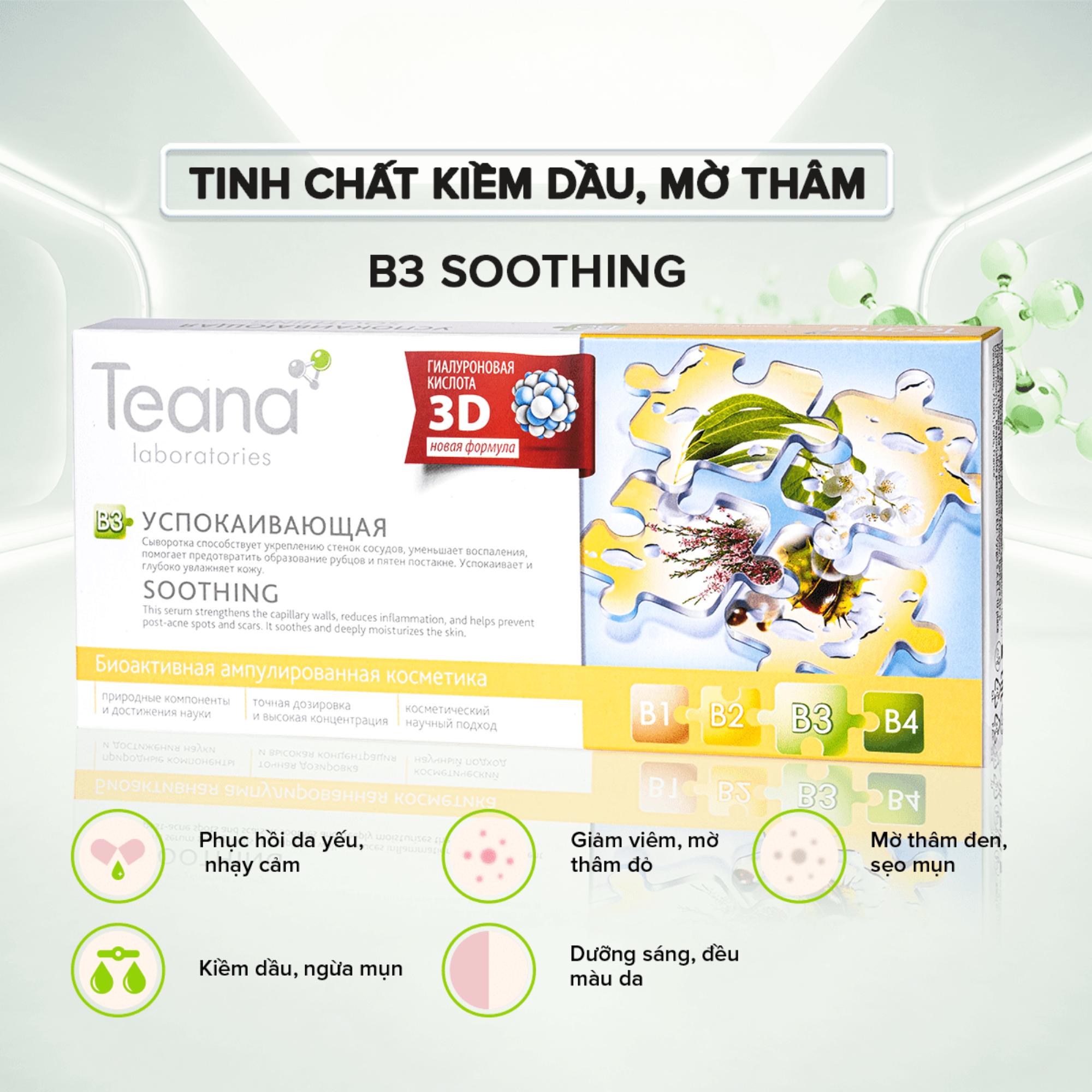 Tinh Chất Dưỡng Da Teana B3 Soothing Serum Làm Dịu Da, Phục Hồi Hàng Rào Bảo Vệ Da Tổn Thương - 20ml (2ml x 10 ống) - Image 2