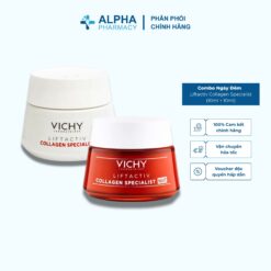 Combo Kem Dưỡng Ngày Đêm Vichy Liftactiv Collagen Specialist Làm Mờ Nếp Nhăn & Căng Mượt Da – 10ml