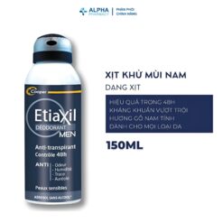 Alternative view of Xịt Khử Mùi Etiaxil Aerosol Homme 48H Ngăn Mồ Hôi & Giảm Mùi Cơ Thể – 150ml