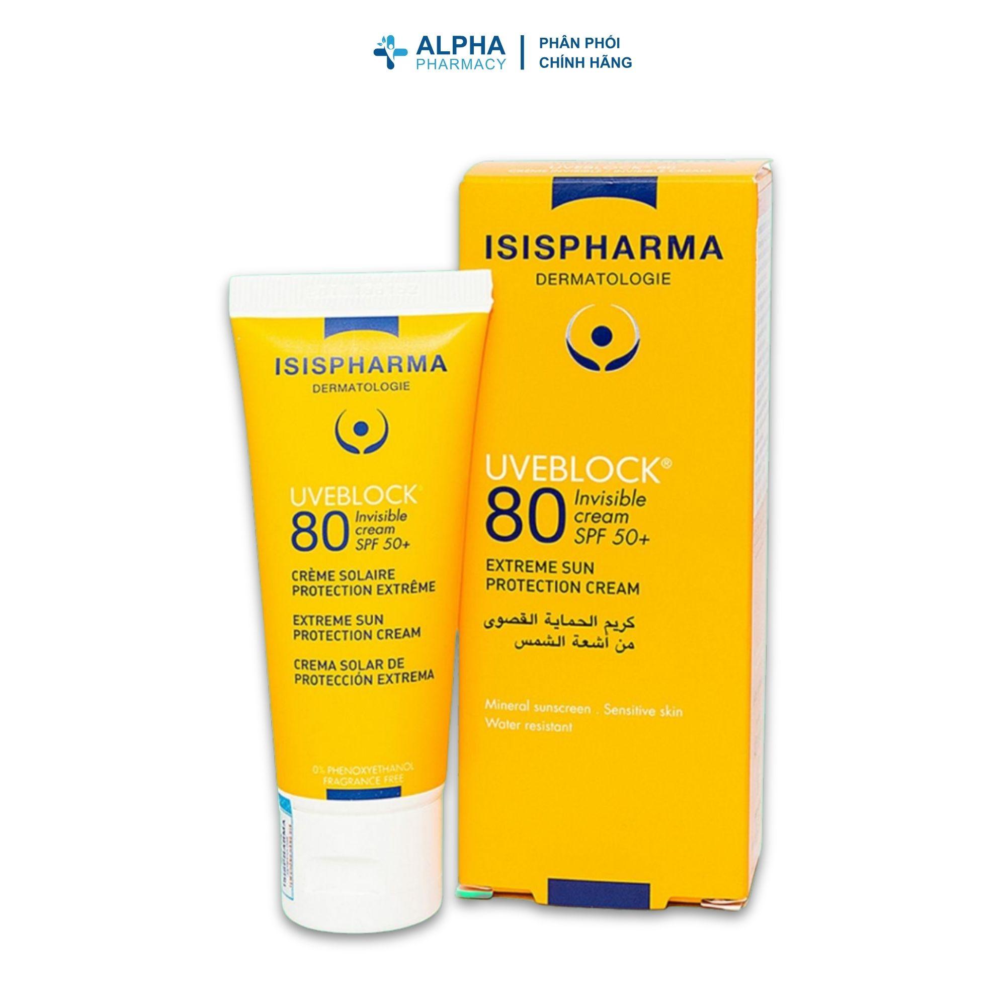 Kem Chống Nắng Isis Pharma Uveblock 80 Tinted Cream SPF50+ Ngăn Ngừa Sạm Da – 40ml - Image 2
