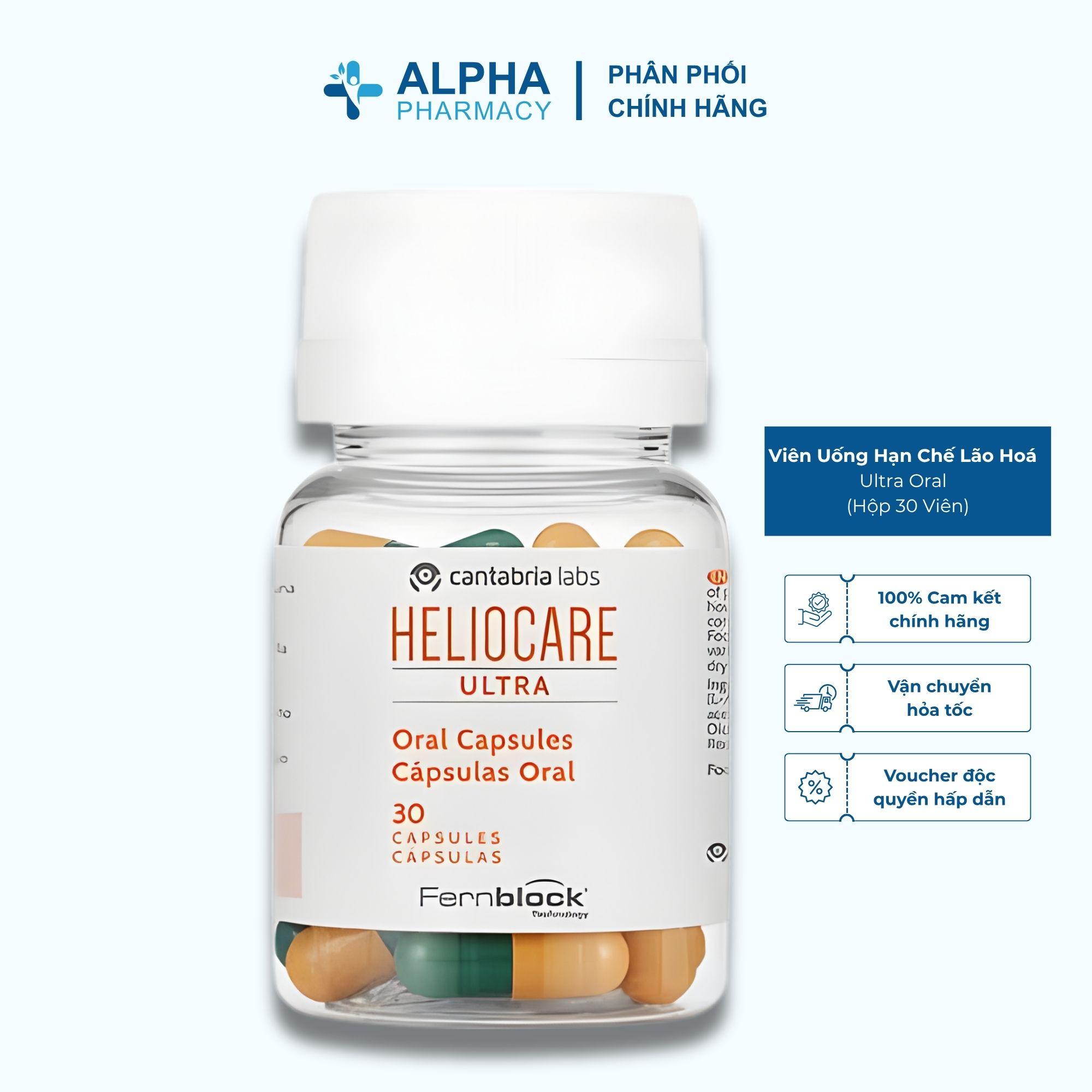 Viên Uống Heliocare Ultra Oral Tăng Cường Bảo Vệ Da, Ngăn Ngừa Lão Hóa Sớm – Hộp 30 Viên Nang