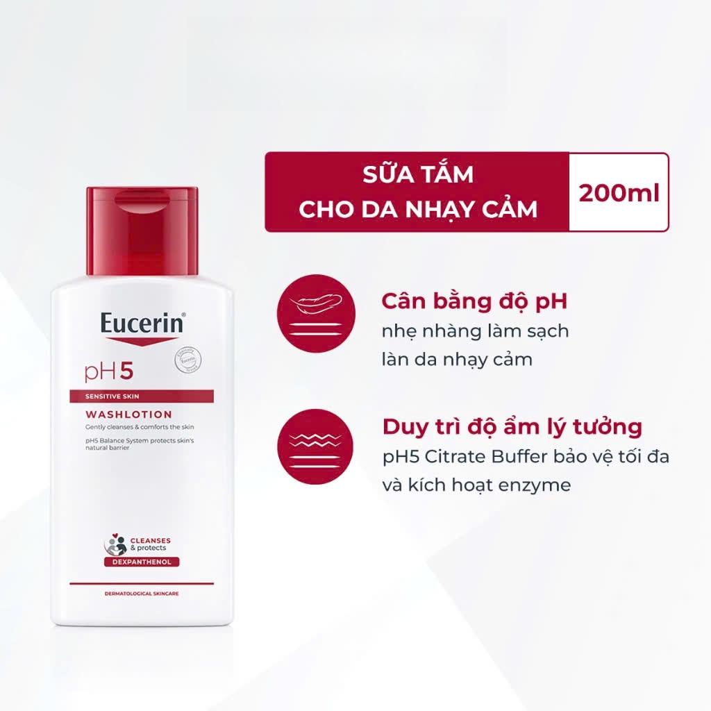 Sữa Tắm Dịu Nhẹ Eucerin pH5 Washlotion Cho Da Nhạy Cảm 1000ml - Image 5