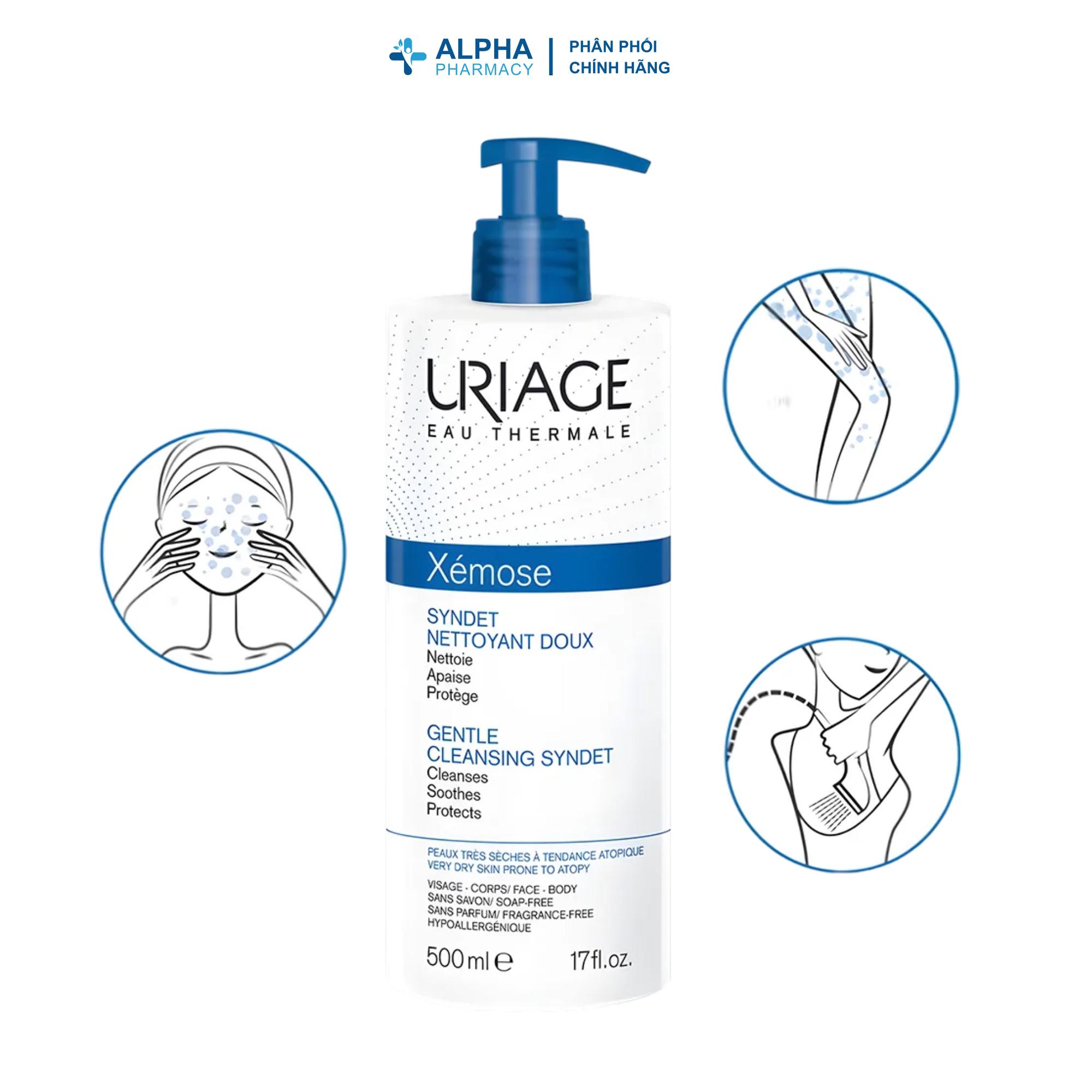 Sữa Rửa Mặt Dạng Gel-Cream Uriage Xémose Syndet Nettoyant Doux Làm Sạch Cho Da Khô, Viêm Da Cơ Địa & Chàm – 500ml - Image 2