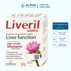 Viên Uống Hỗ Trợ Giải Độc Gan Vitabiotics Liveril, Tăng Cường Chức Năng Gan – Hộp 30 Viên