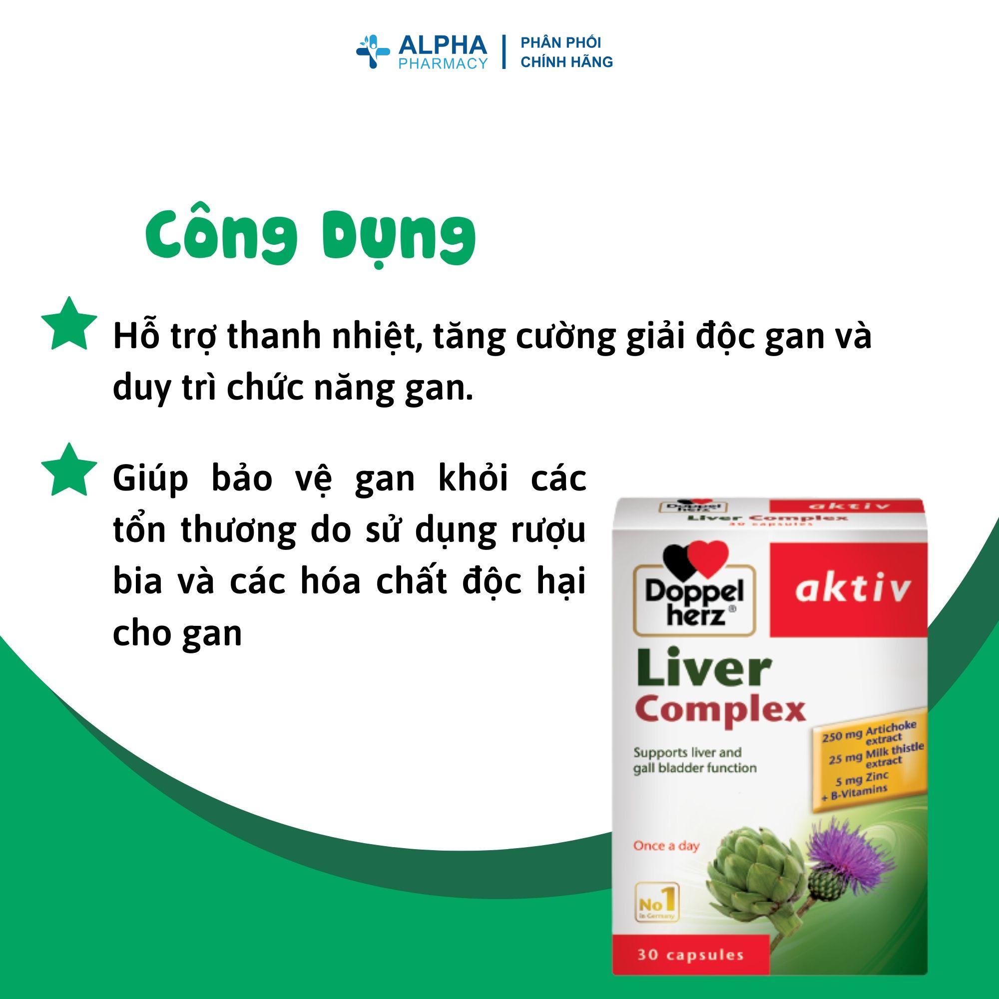 Viên Uống Doppelherz Liver Complex Bảo Vệ Và Tăng Cường Chức Năng Gan – Hộp 30 Viên - Image 2