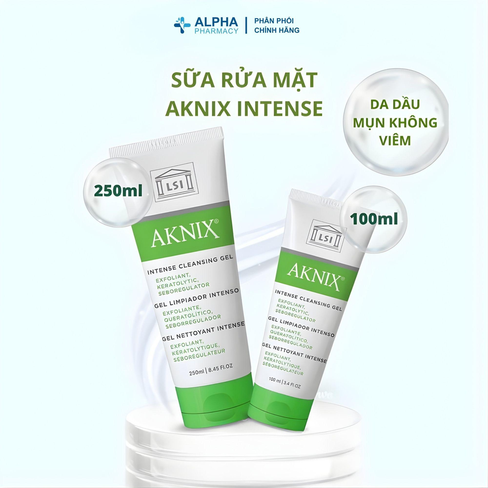 Sữa Rửa Mặt Giảm Mụn Không Viêm Aknix Intense Giúp Làm Sạch Sâu, Giảm Dầu Nhờn – 100ml/250ml - Image 3