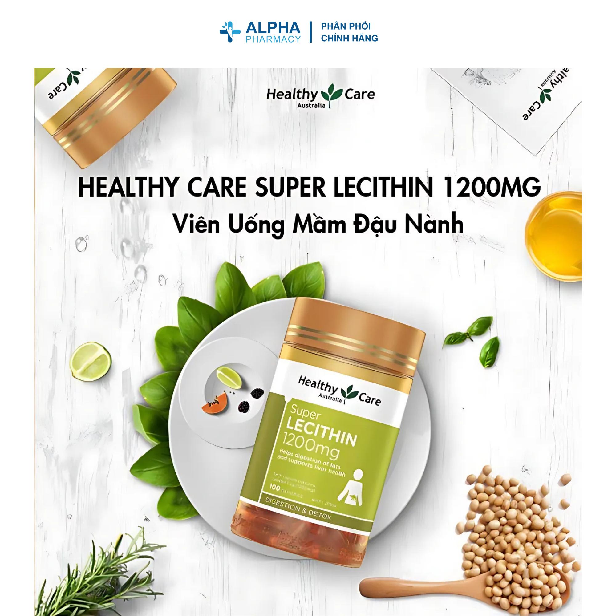 Viên Uống Super Lecithin 1200mg Healthy Care Tăng Cường Chức Năng Gan - Lọ 100 Viên - Image 3