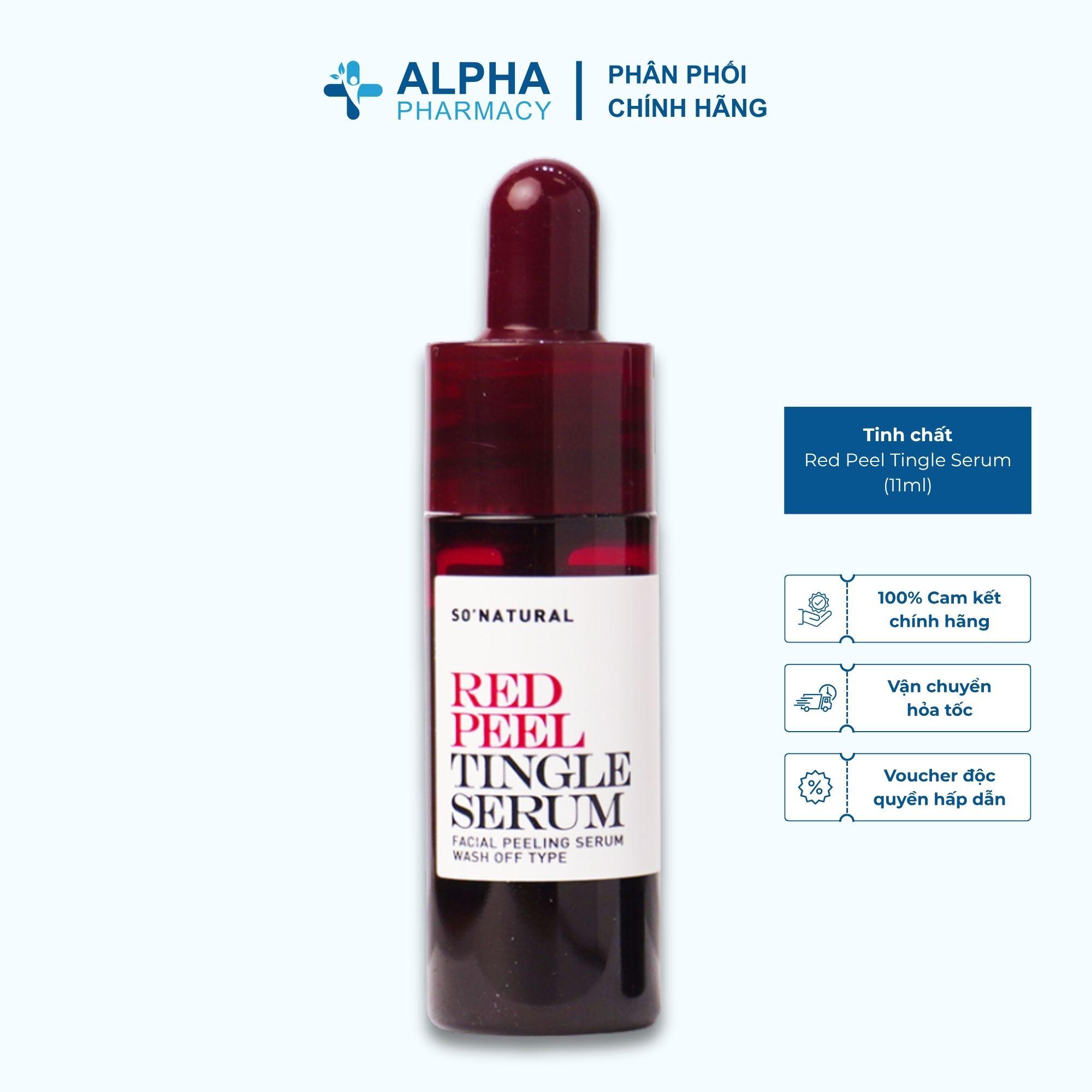 Tinh Chất Serum Peel Da Tái Tạo Da Sinh Học So Natural Red Peel Tingle Serum - 11ml