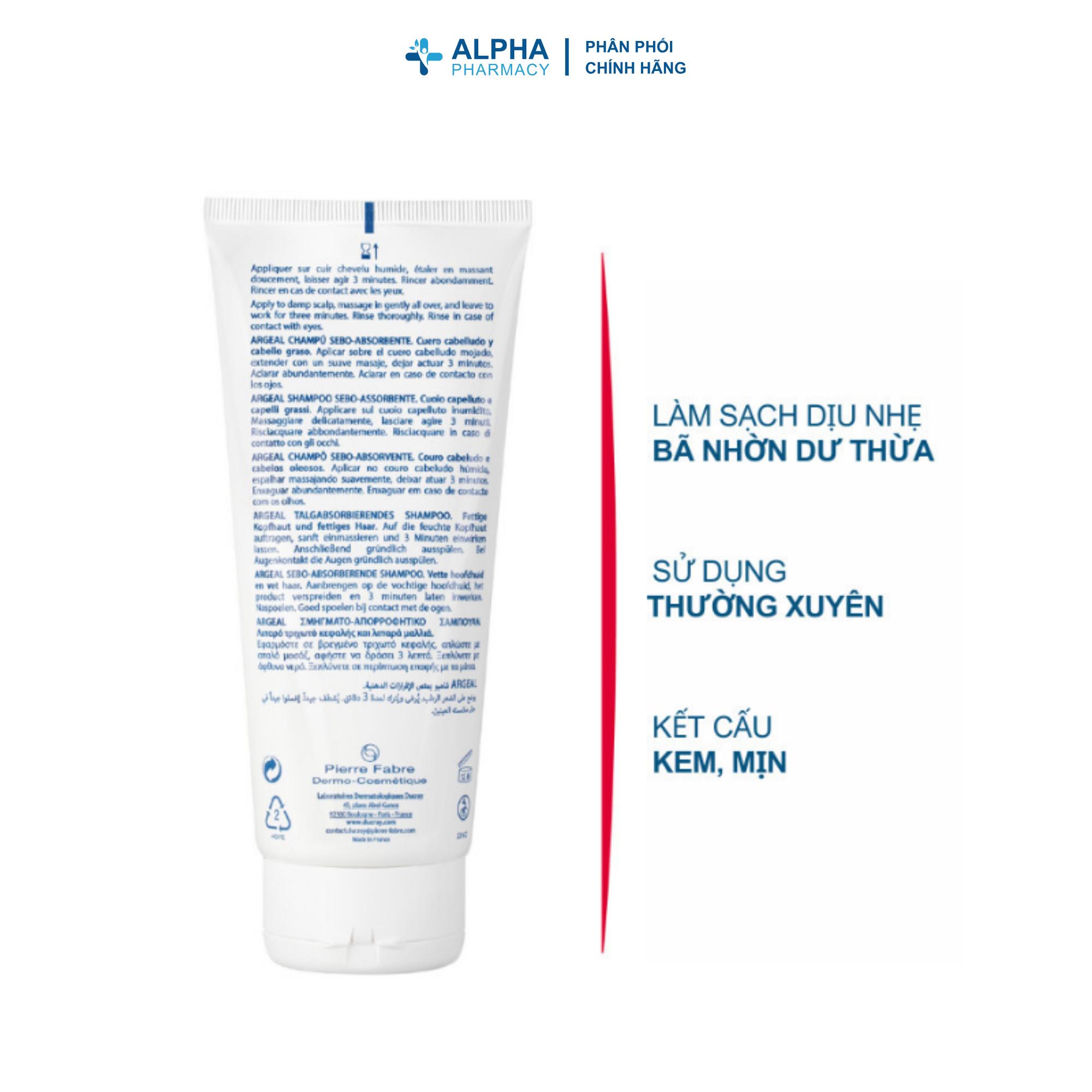 Dầu Gội Ducray Argeal Giúp Làm Sạch Bã Nhờn - 200ml - Image 4