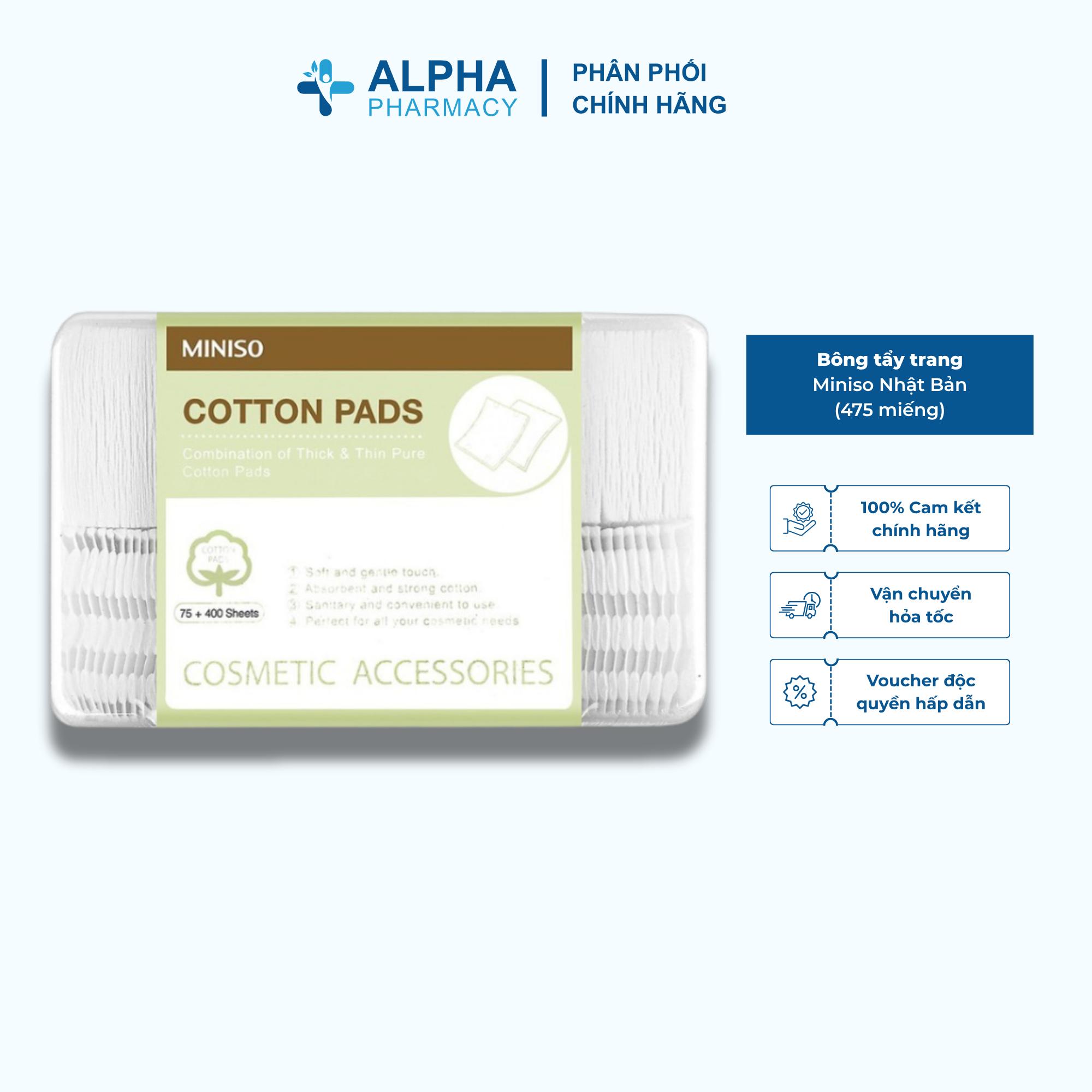 Bông Tẩy Trang Miniso Nhật Bản Cao Cấp 475 Miếng - Gói Đơn